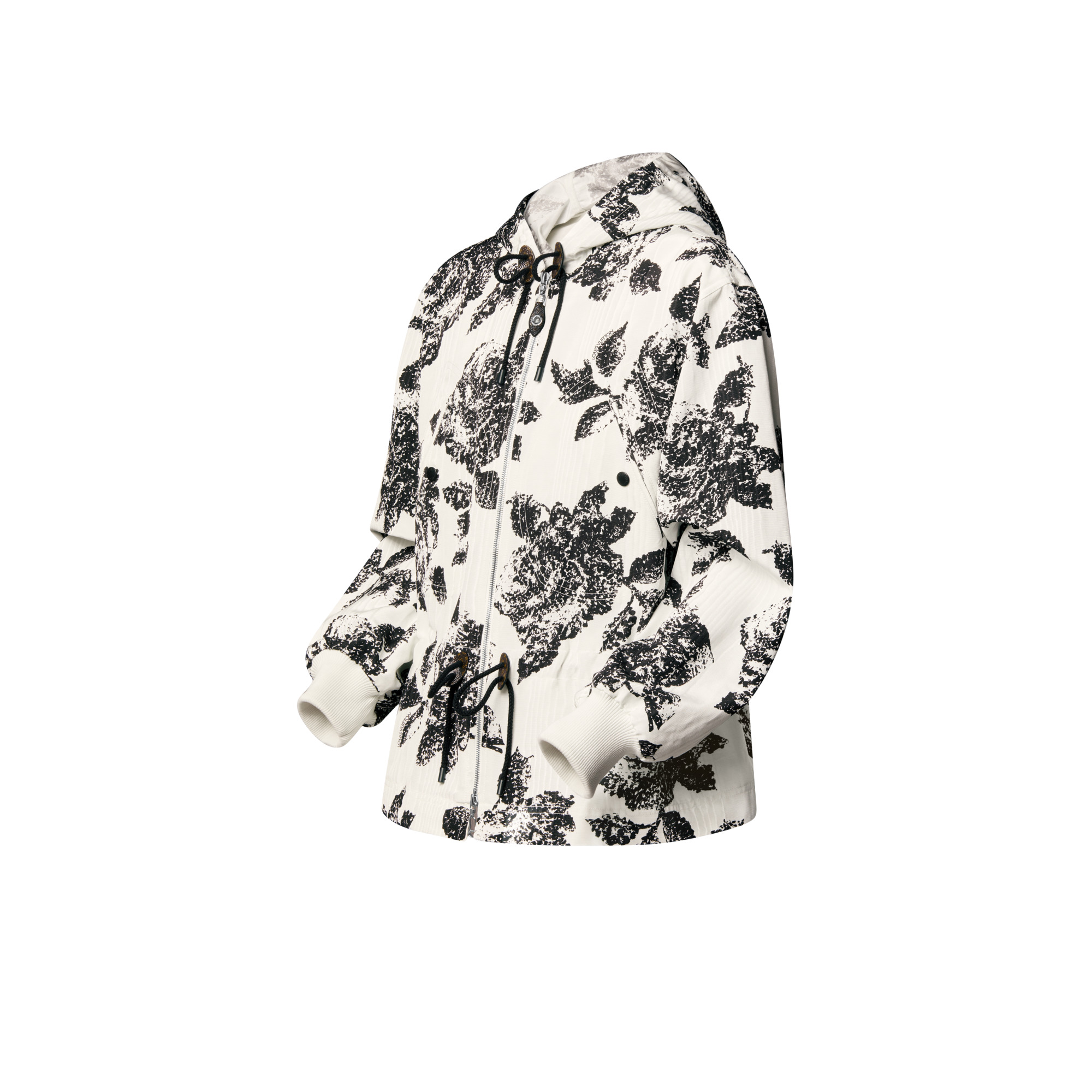 Floral Print Hooded Parka - 2
