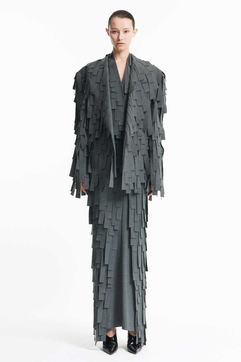 MULTI RECTANGLE TAILORED JACKET GREY - PRE-ORDER 1