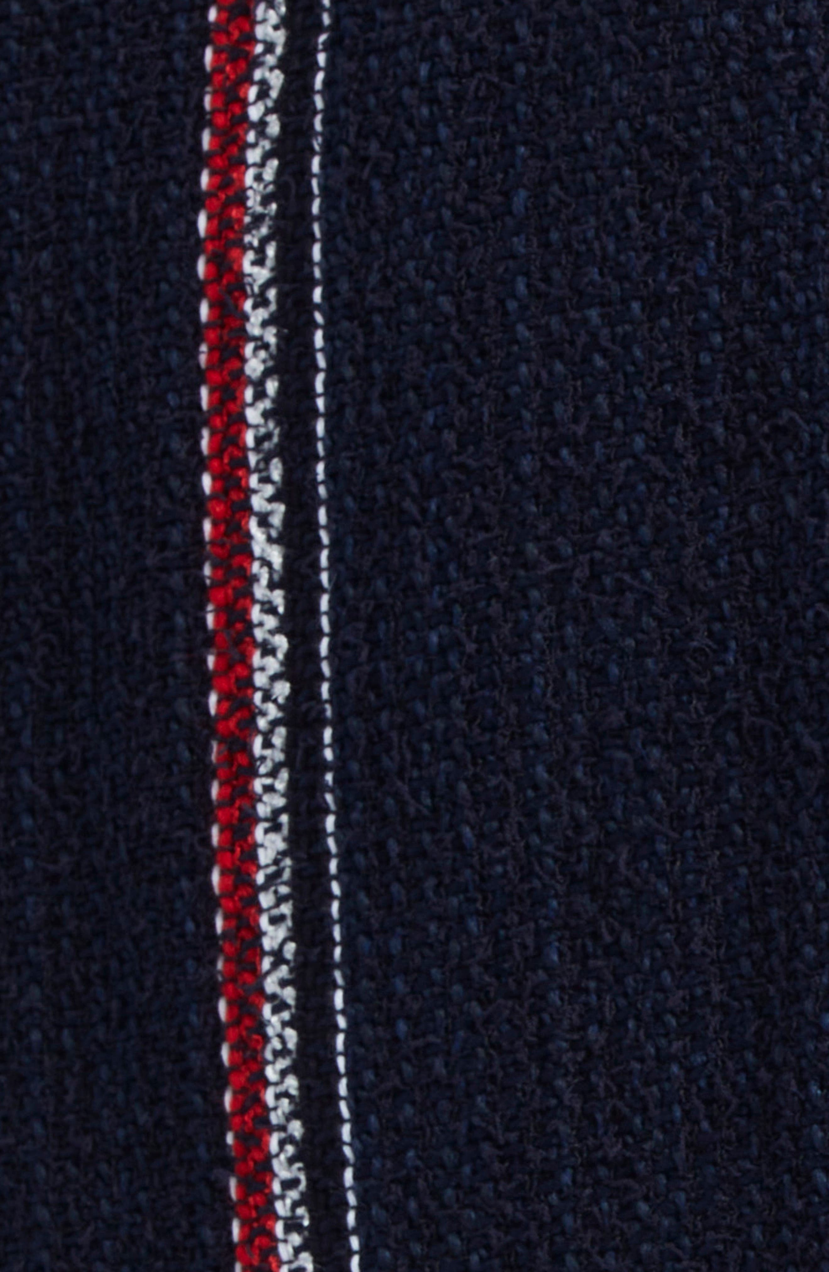 Thom Browne Raglan Sleeve Tweed Jacket in Navy at Nordstrom - 6
