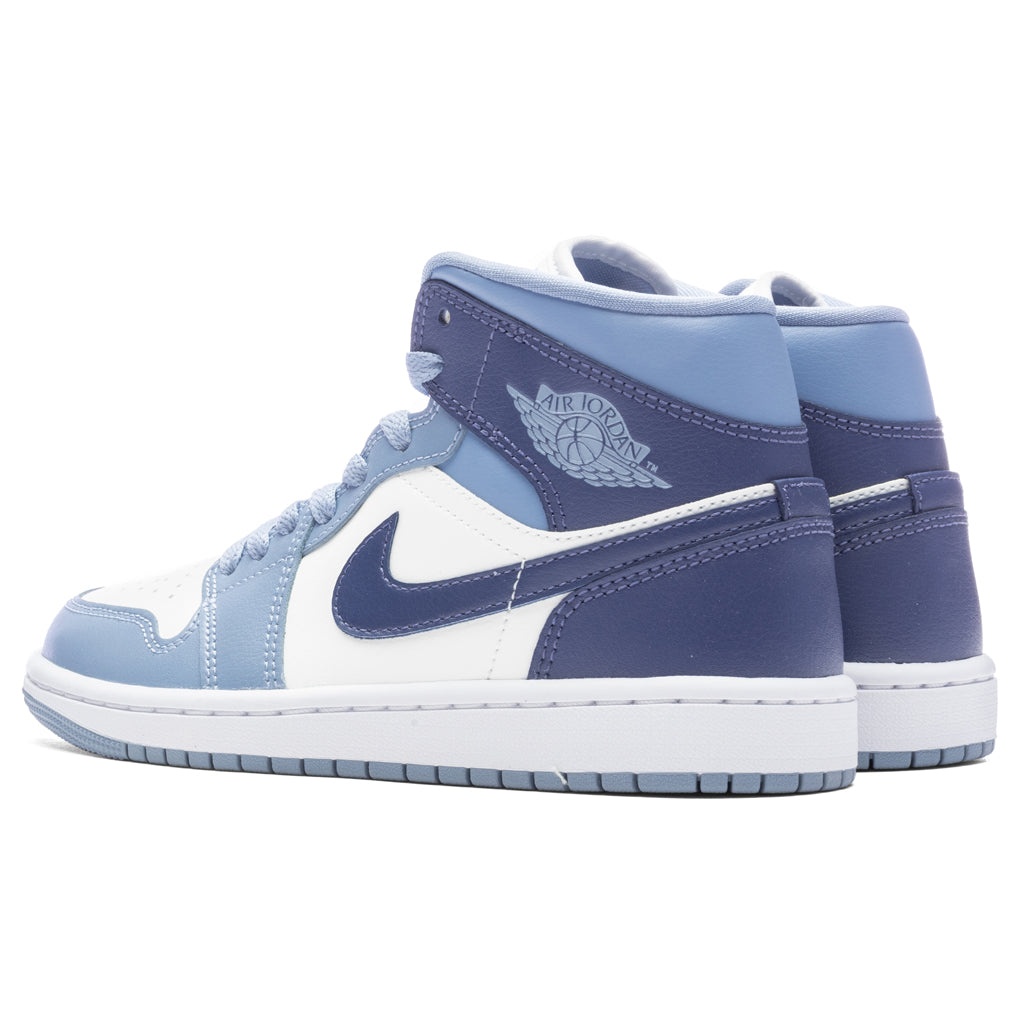 AIR JORDAN 1 MID WOMEN'S - SAIL/DIFFUSED BLUE/BLUE GREY - 3