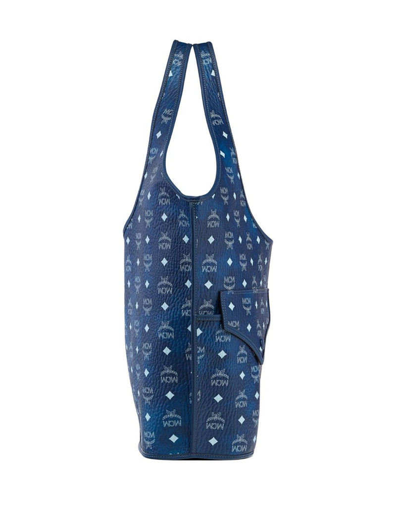 MCM large Leni signature Visetos canvas tote bag outlook
