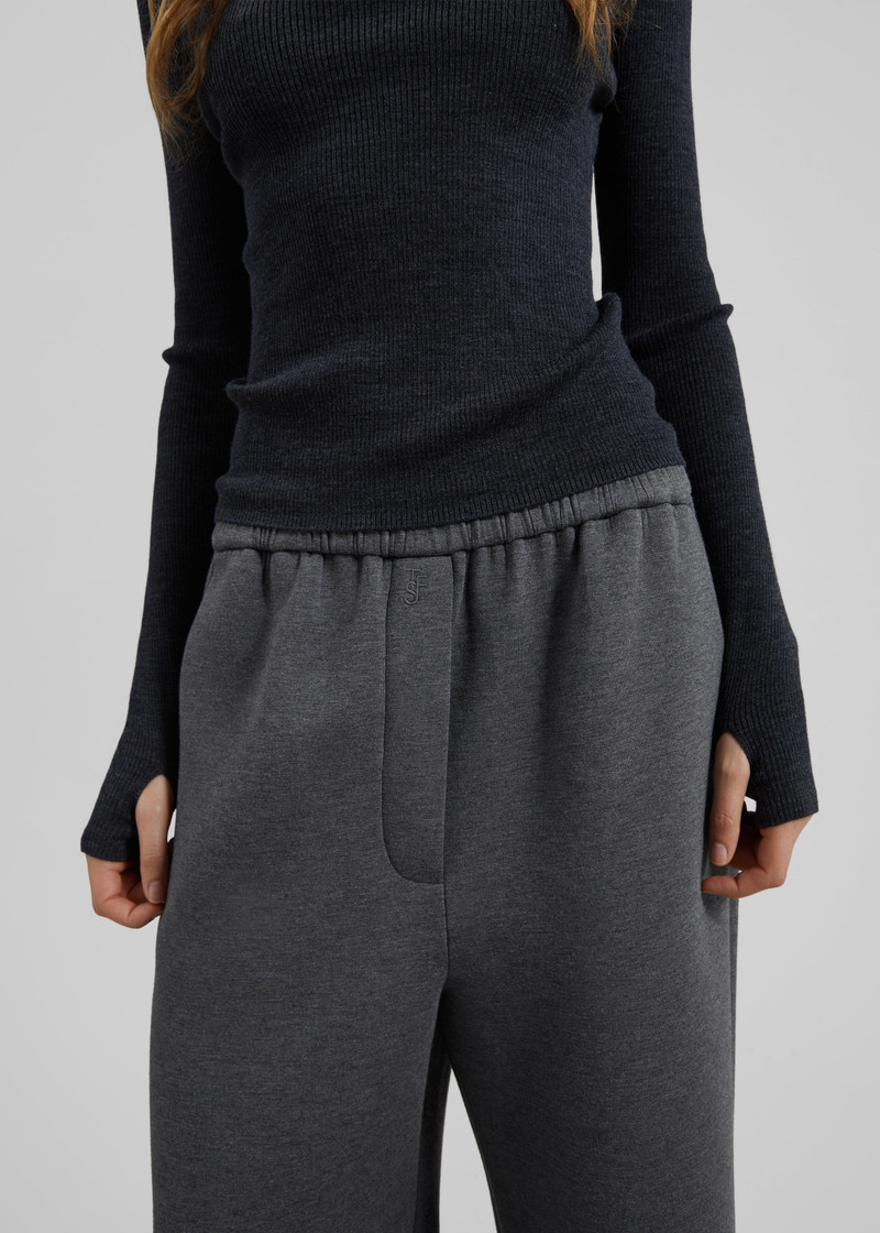 Mirca Neoprene Elastic Pants - Dark Grey 7