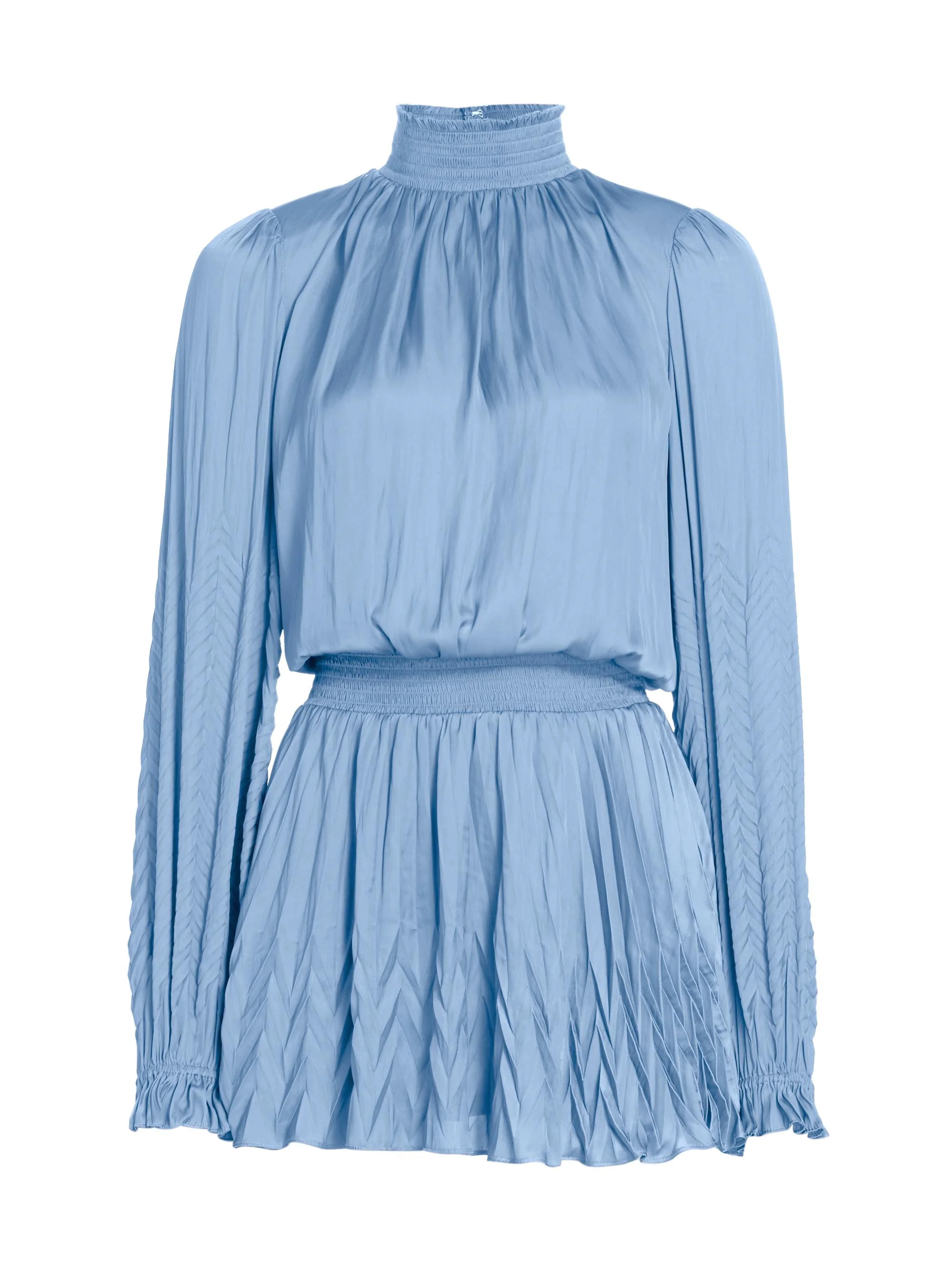 Women's Sawyer Satin Minidress - Steel Blue - 1