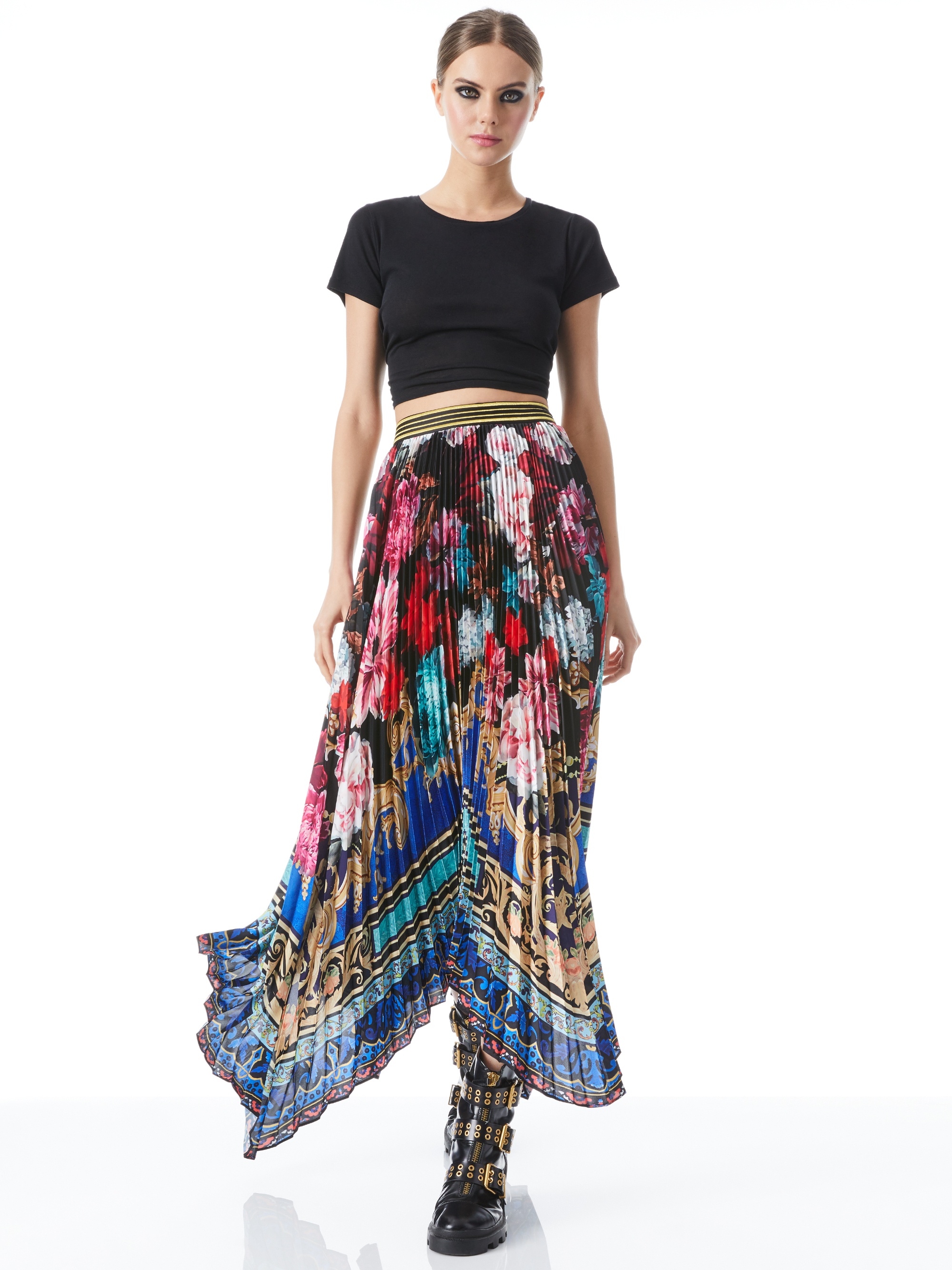 KATZ SUNBURST PLEATED MAXI SKIRT - 3