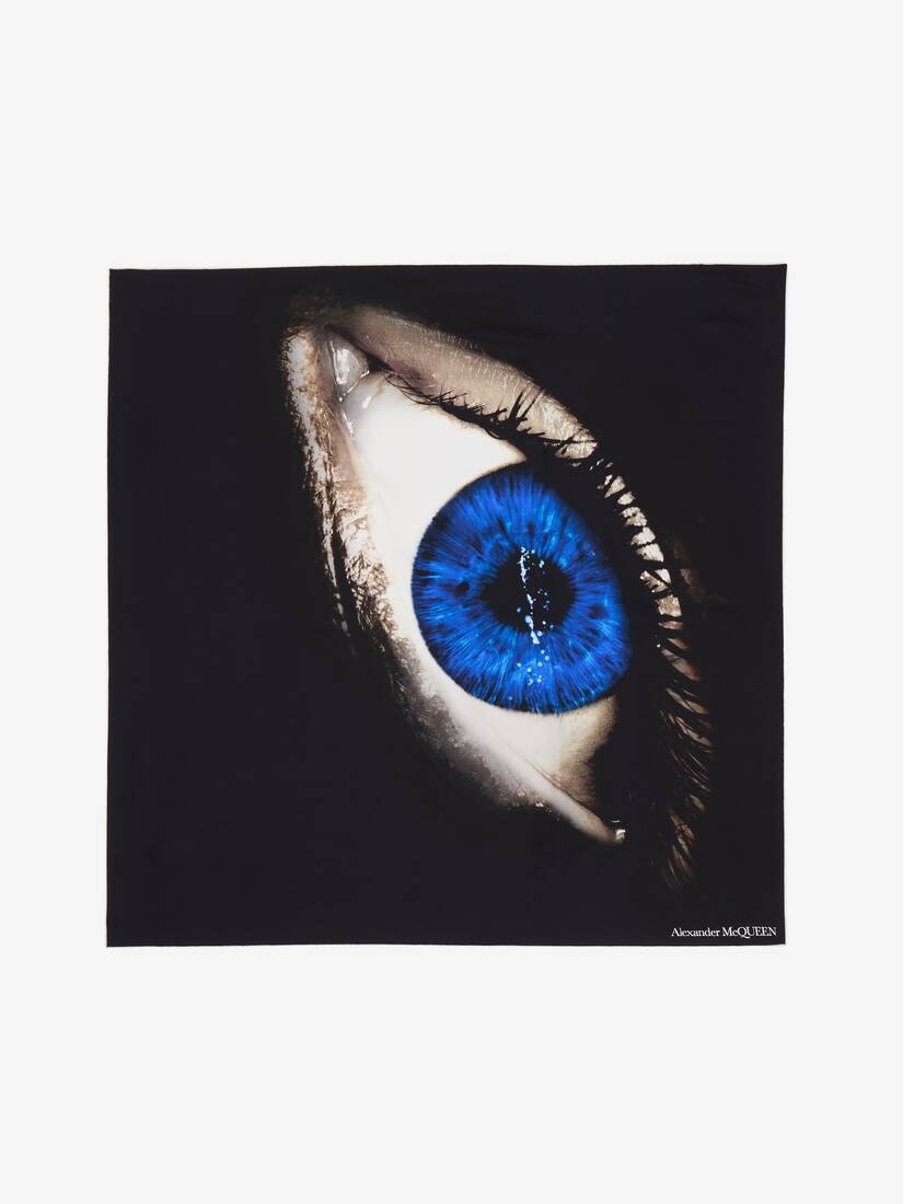 Women's Iris Foulard in Black/blue - 1
