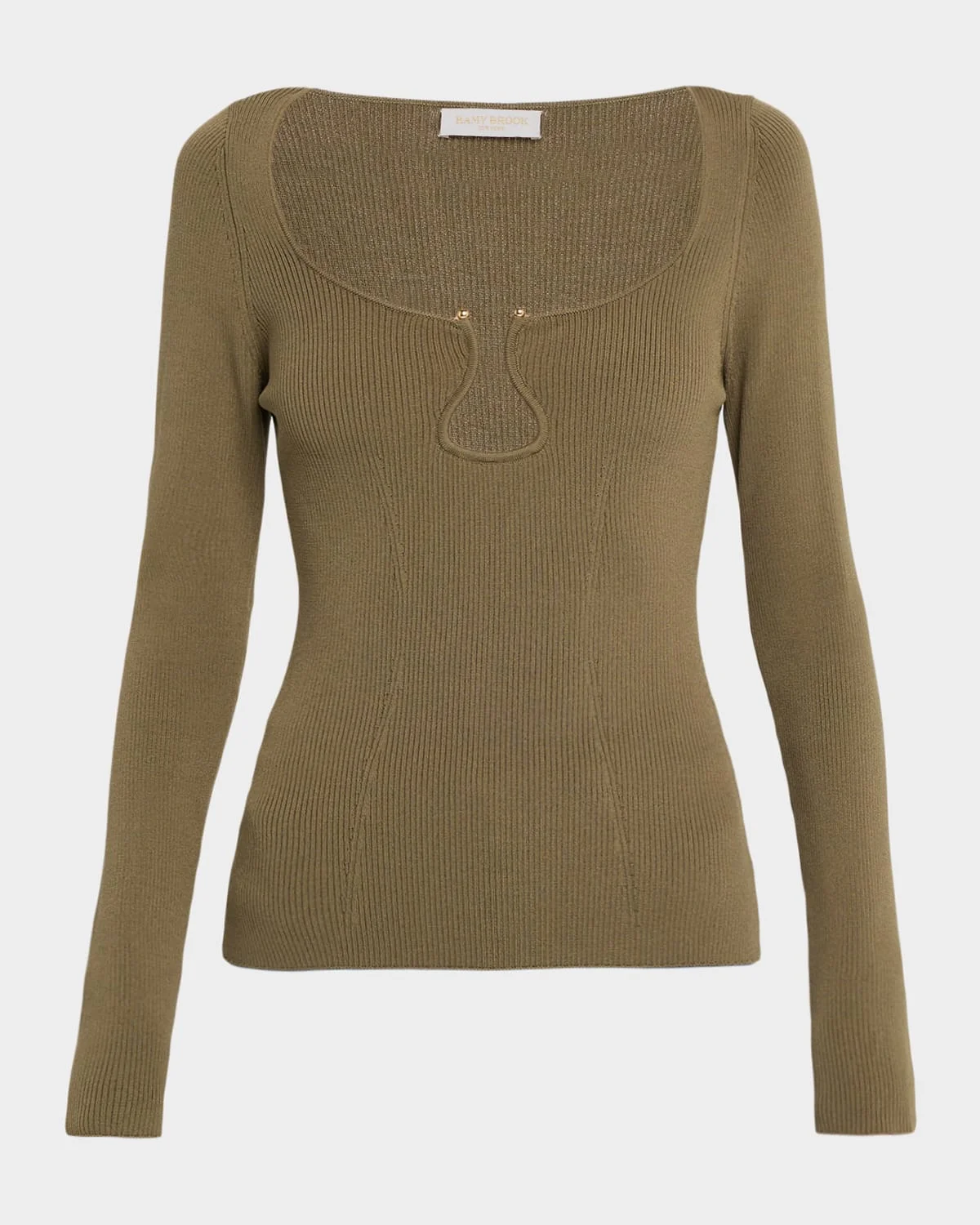 Lylia Ribbed Wavy U-Ring Top - 1