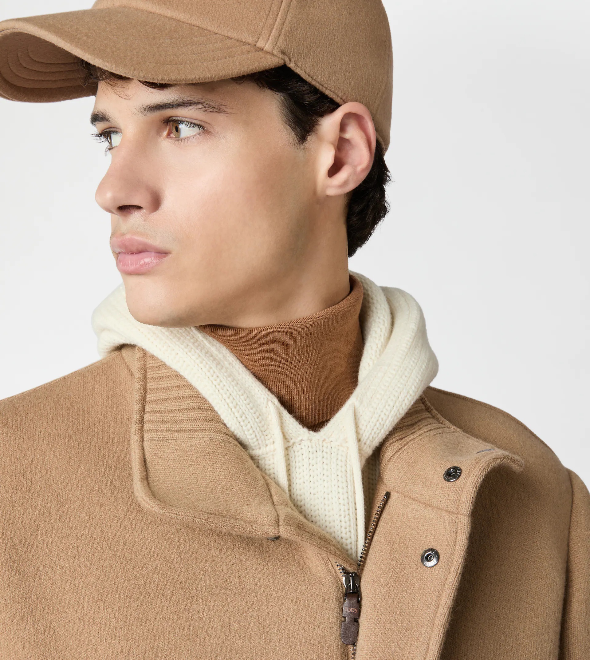 CABAN IN CASHMERE BLEND JERSEY - BEIGE - 4