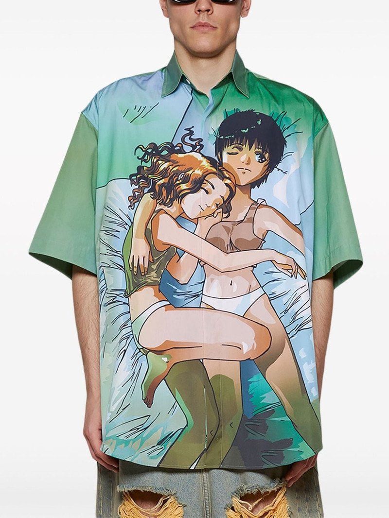 Anime-print cotton shirt 3