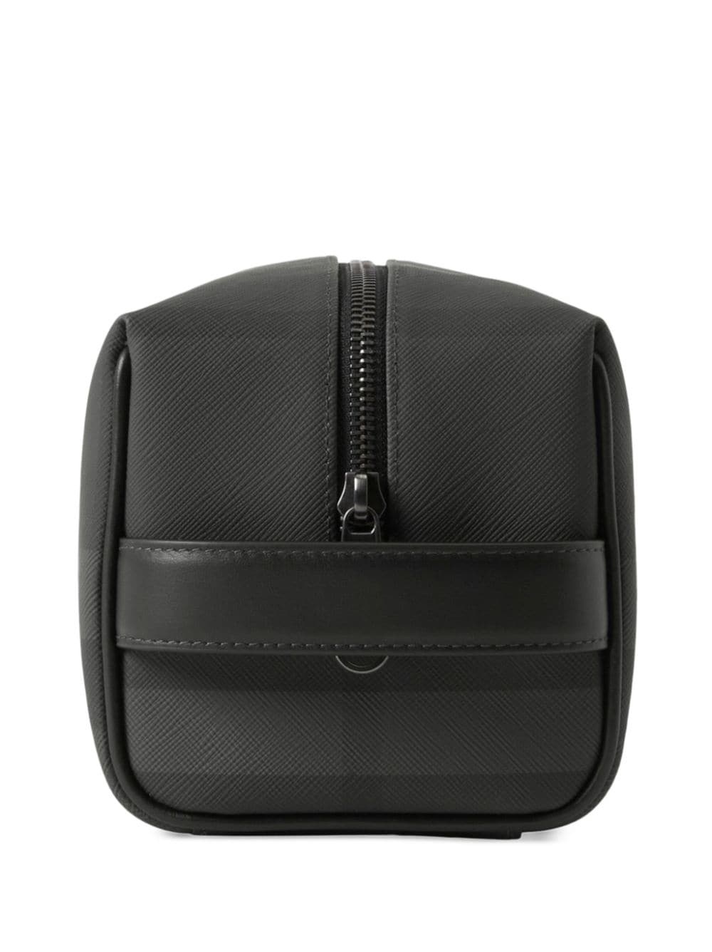 checked leather travel pouch - 5
