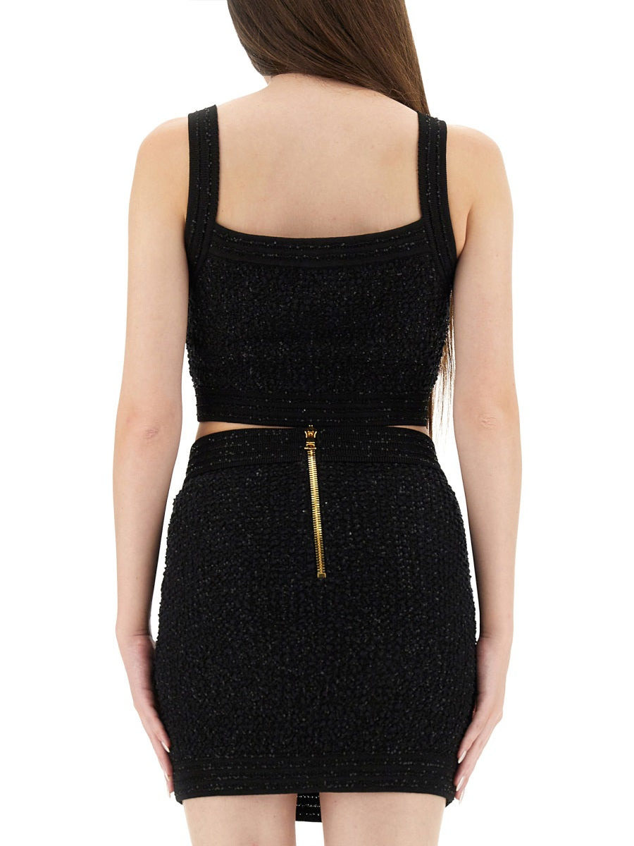 Tweed Crop Top - 3