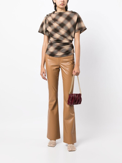 VERONICA BEARD Beverly flared-leg faux leather trousers outlook
