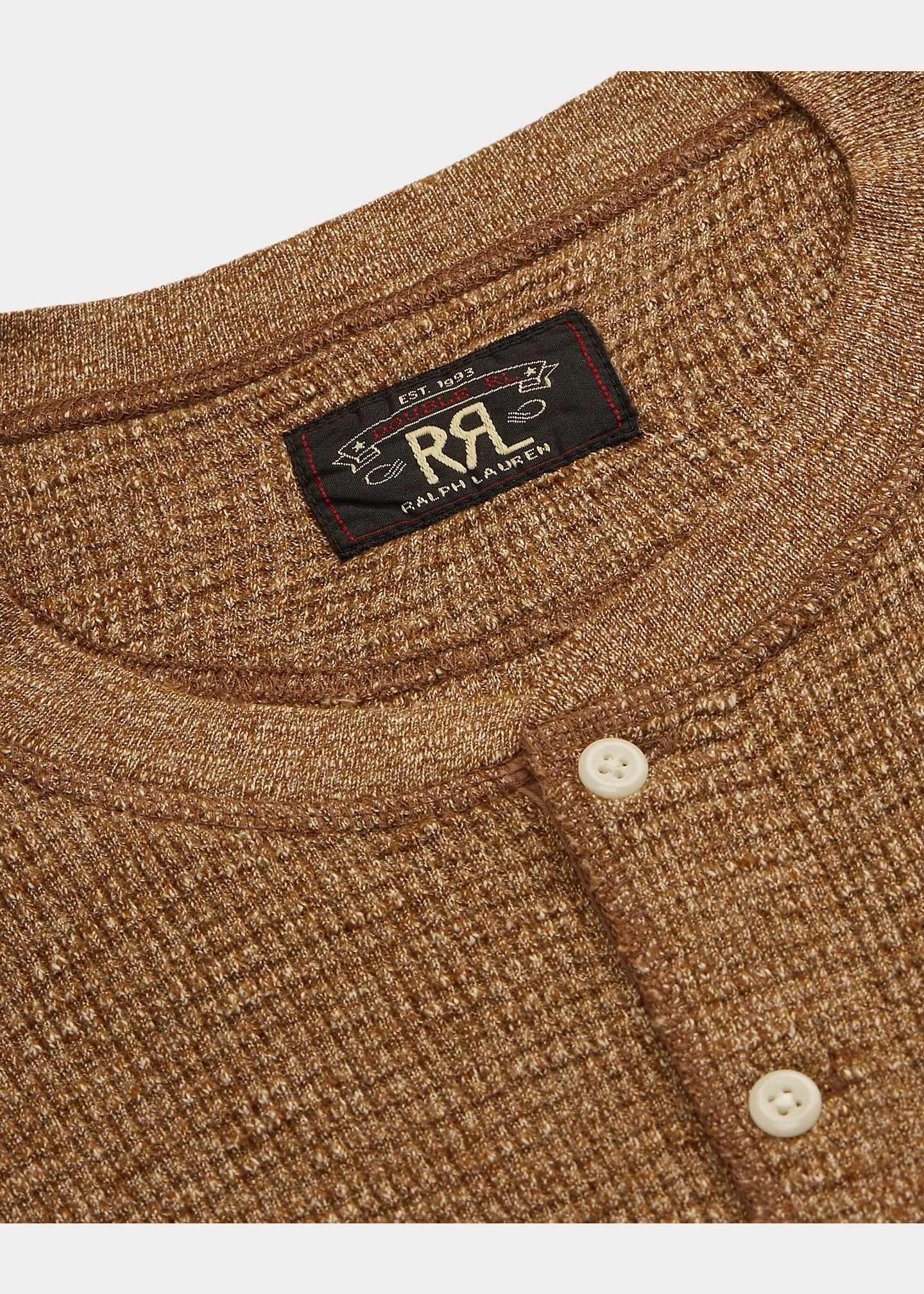 Waffle-Knit Henley Shirt - 4