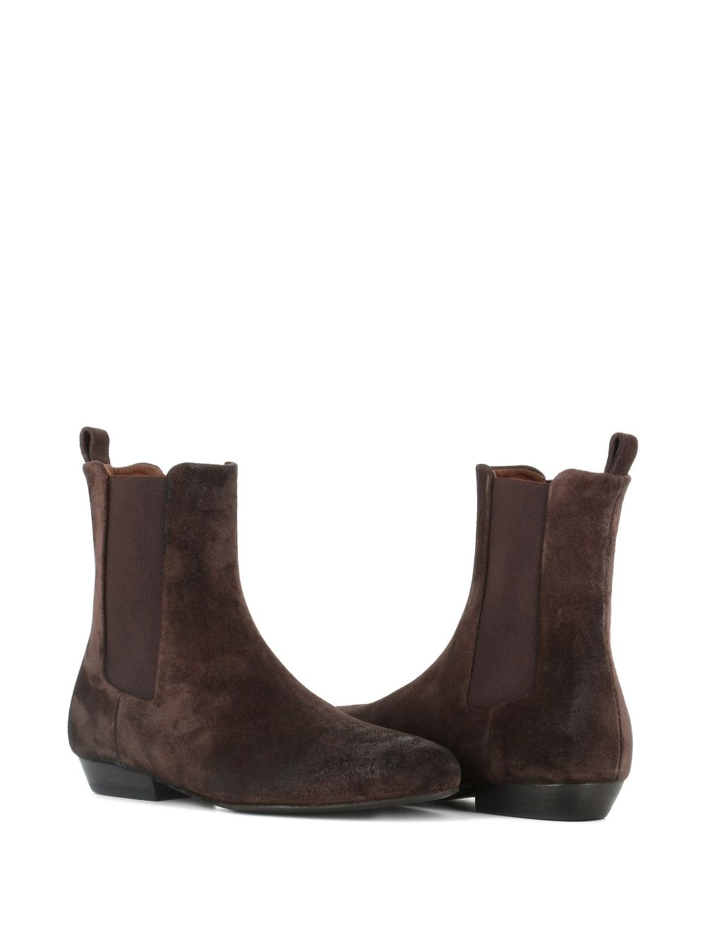 elastic-panel suede boots - 5