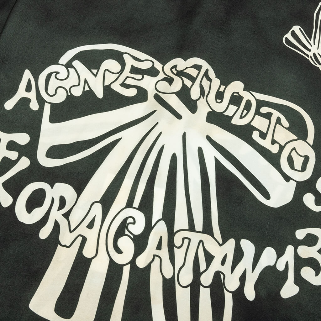 FLORAGATAN BUTTON UP SHIRT - BLACK/WHITE - 4