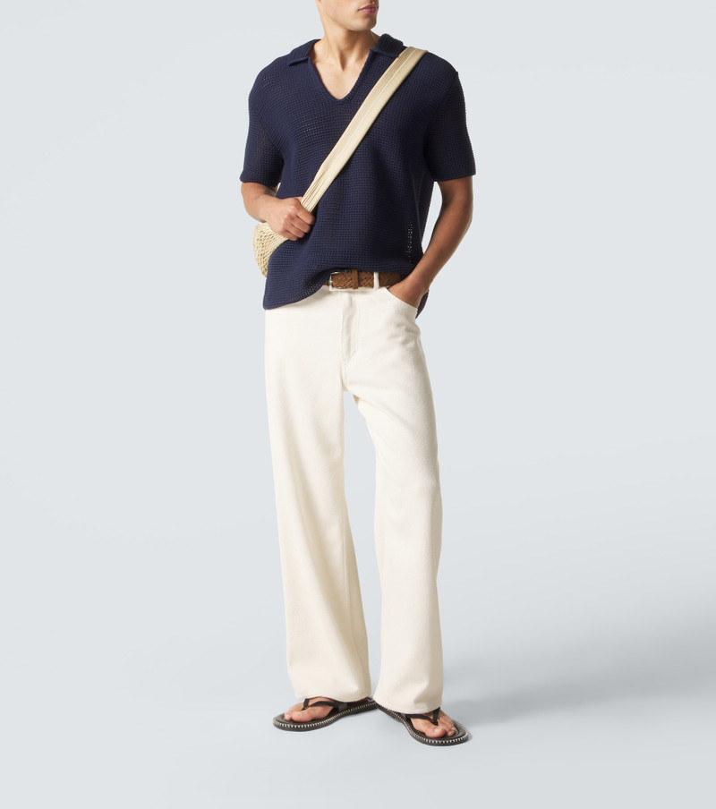 ORLEBAR BROWN Batten 크로 셰 뜨개질 티셔츠 outlook