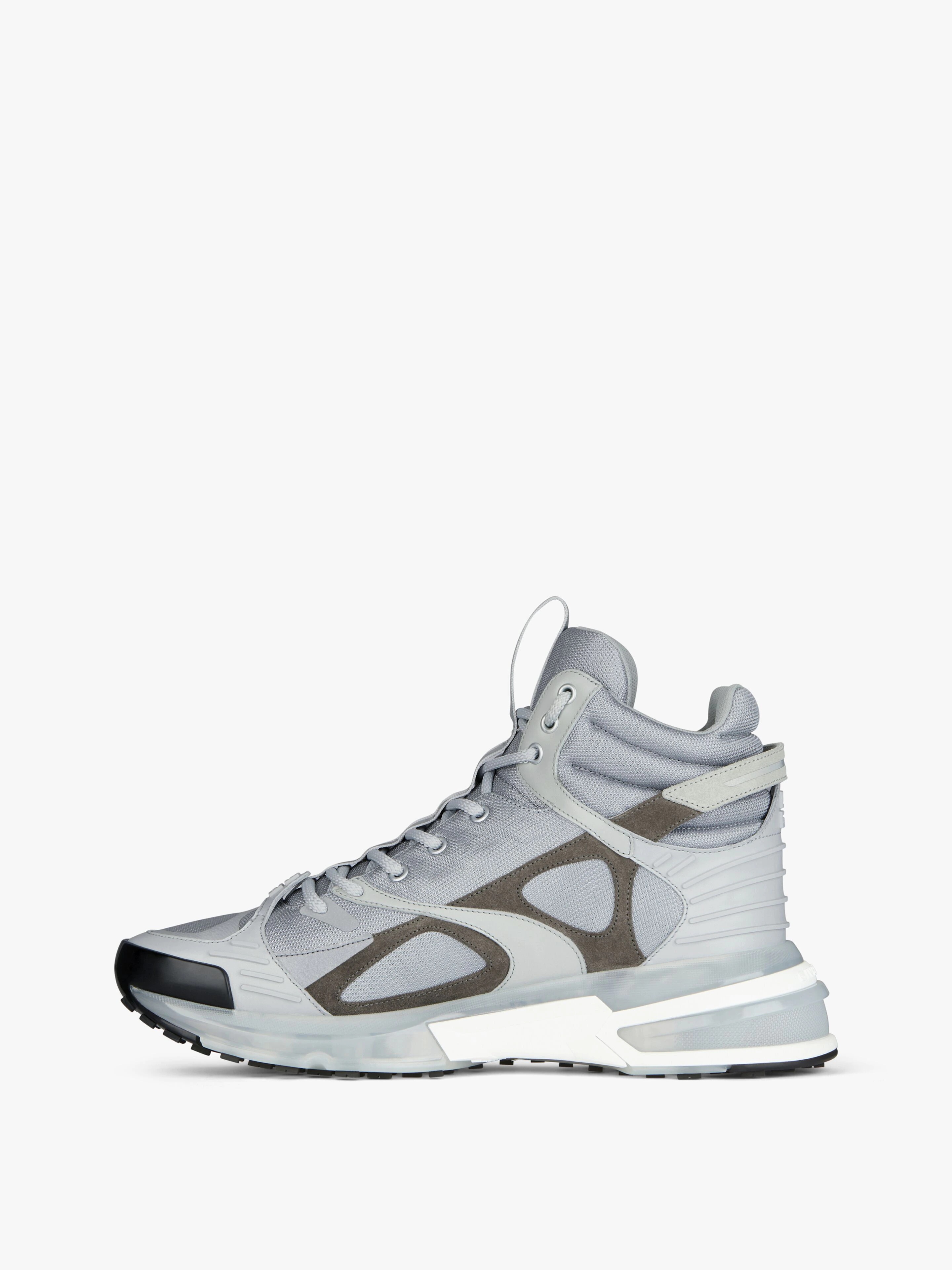 GIV 1 TR HIGH SNEAKERS IN MESH, SUEDE AND LEATHER - 3