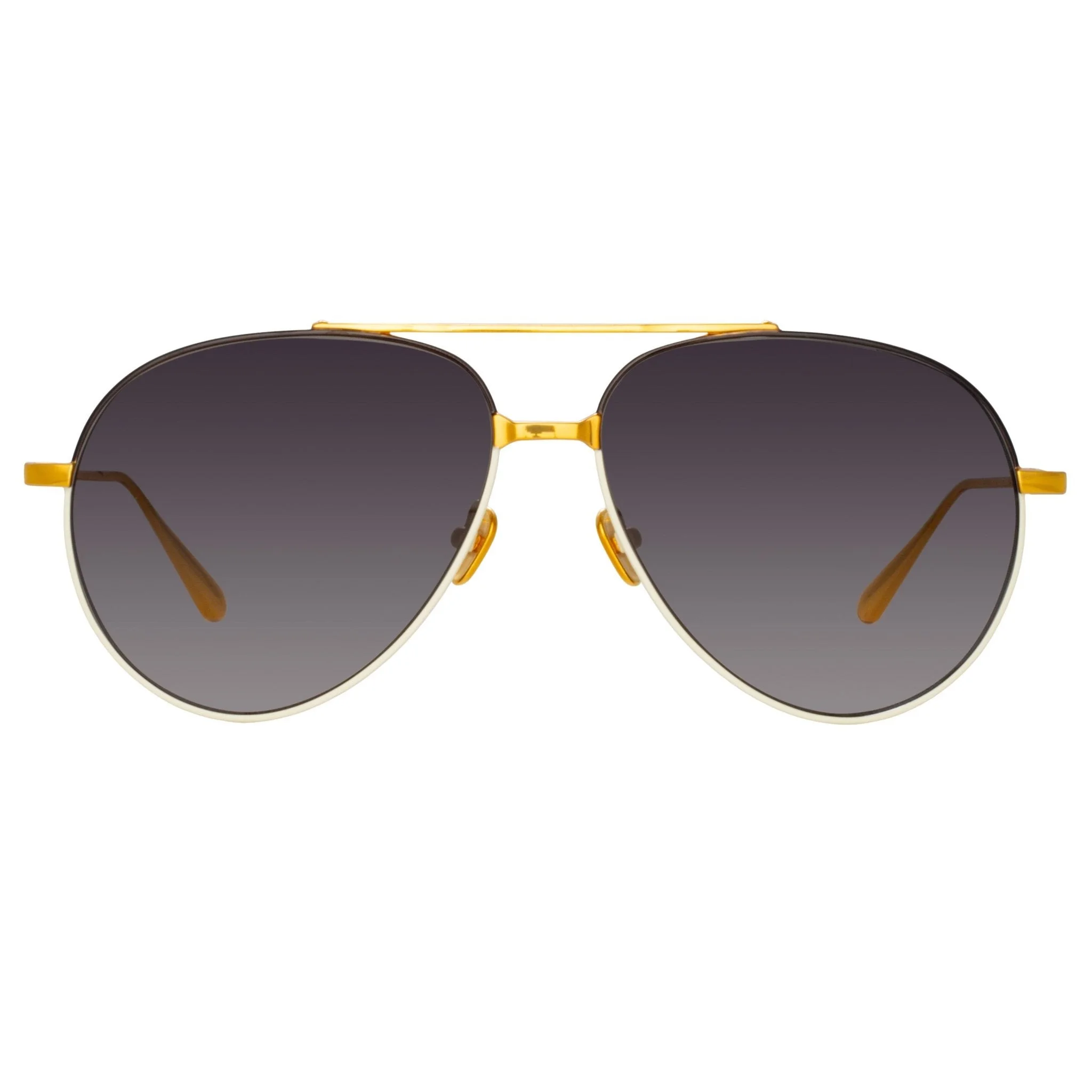 MEN'S MARCELO AVIATOR SUNGLASSES IN BLACK AND CREAM - 1