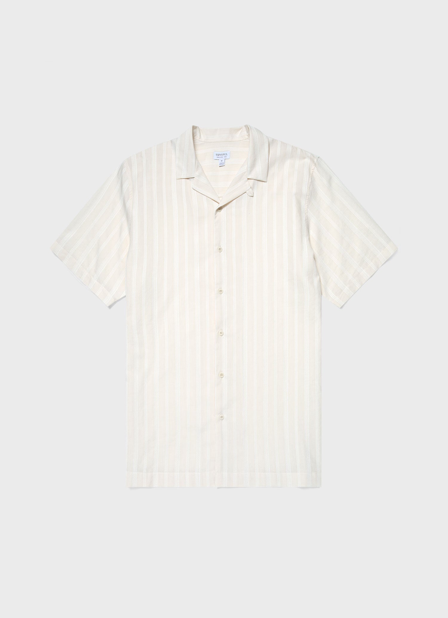 Stripe Camp Collar Shirt - 1