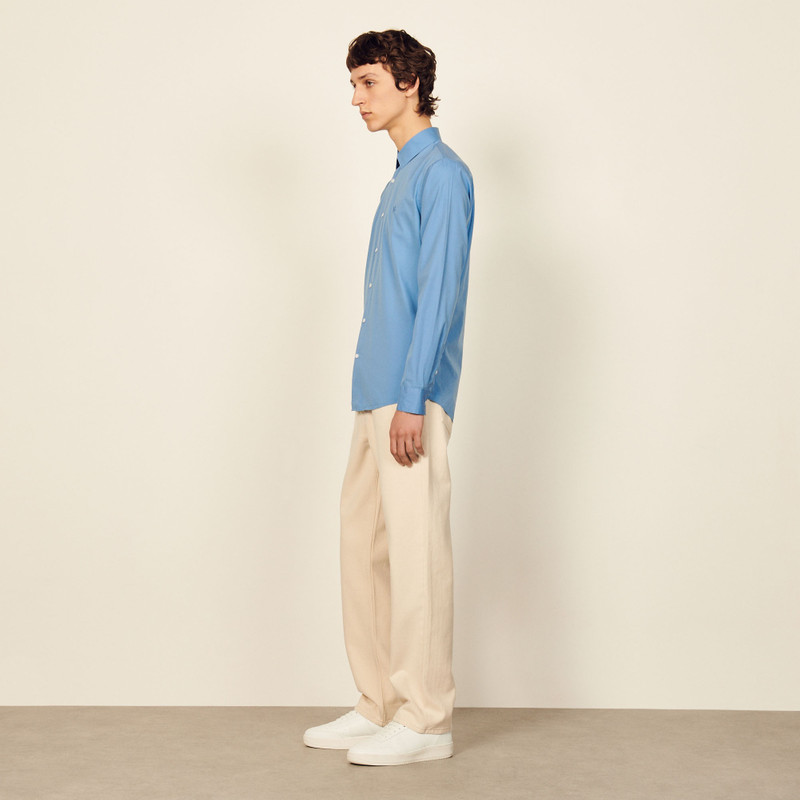 Cotton shirt with signature embroidery 4