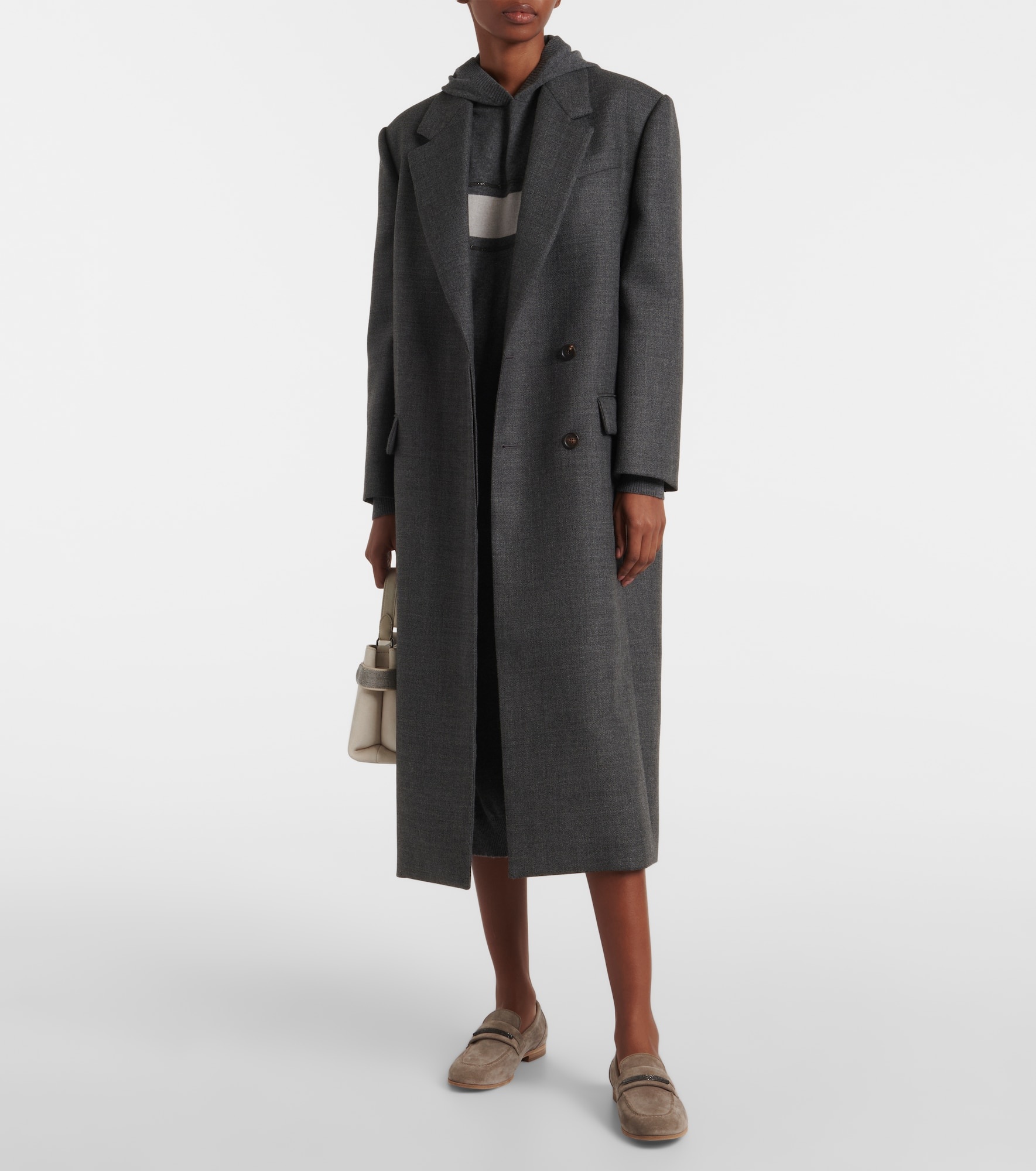 Wool, cashmere, and silk midi dress - 2