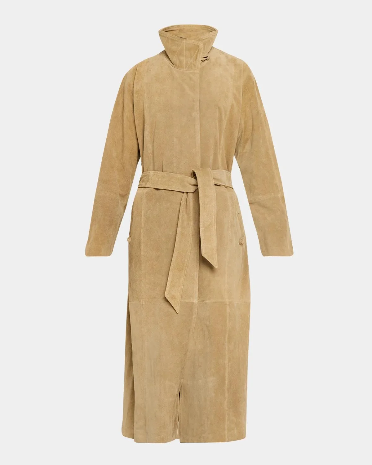 Marlene Suede Trench Coat - 1