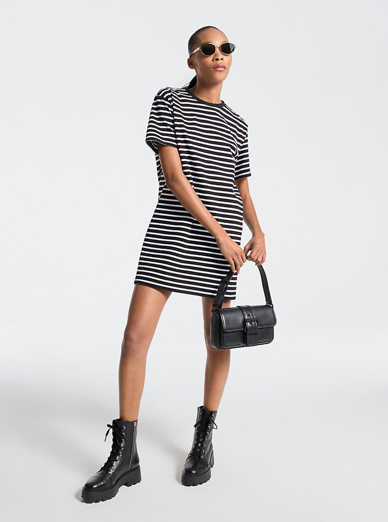 Striped Cotton T-Shirt Dress 1