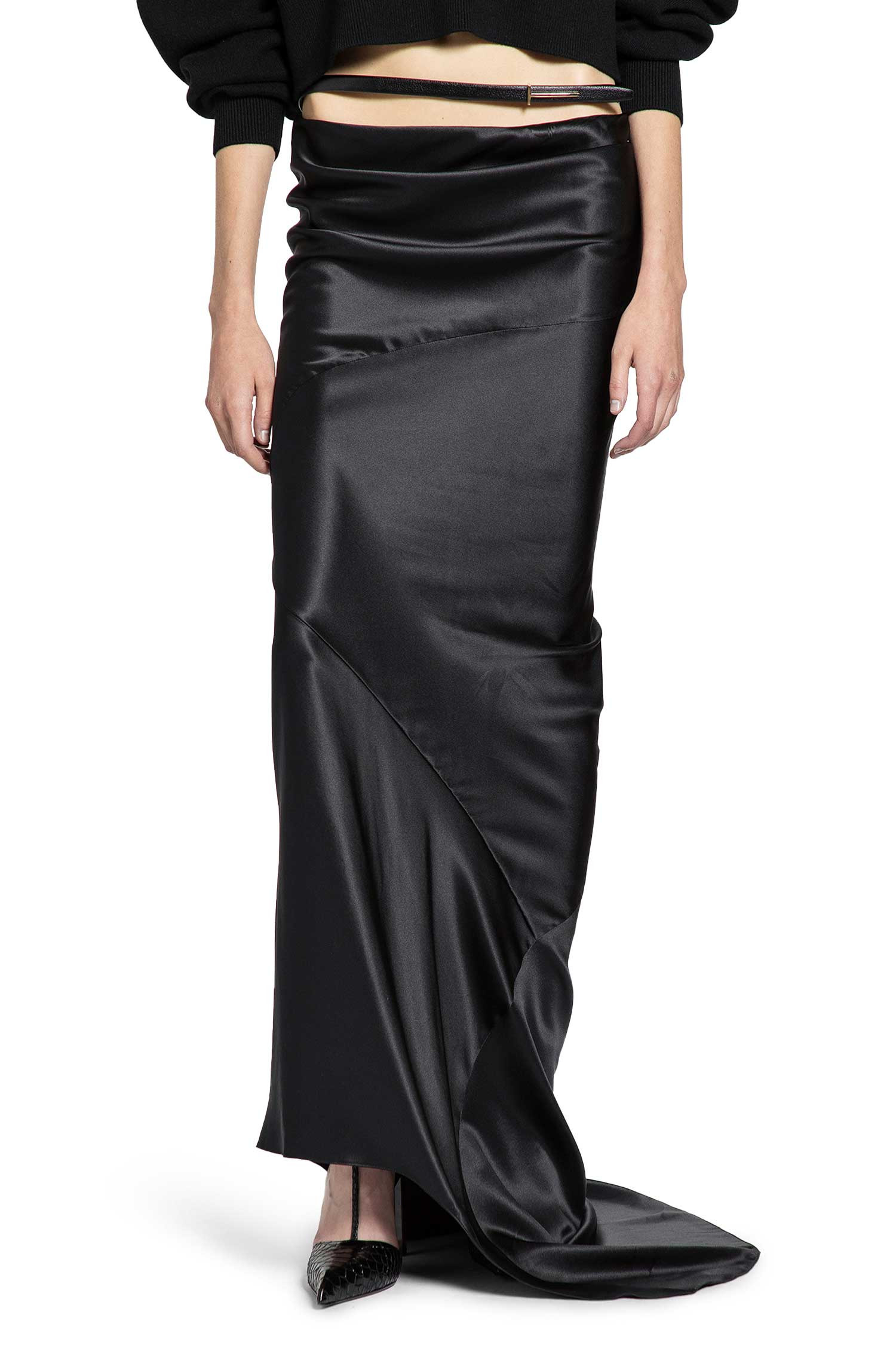 Silk Satin Long Bias Skirt - 7