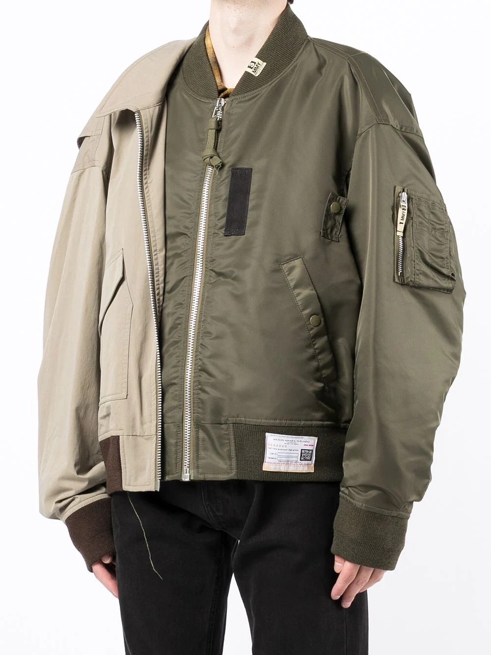 layered bomber jacket - 3