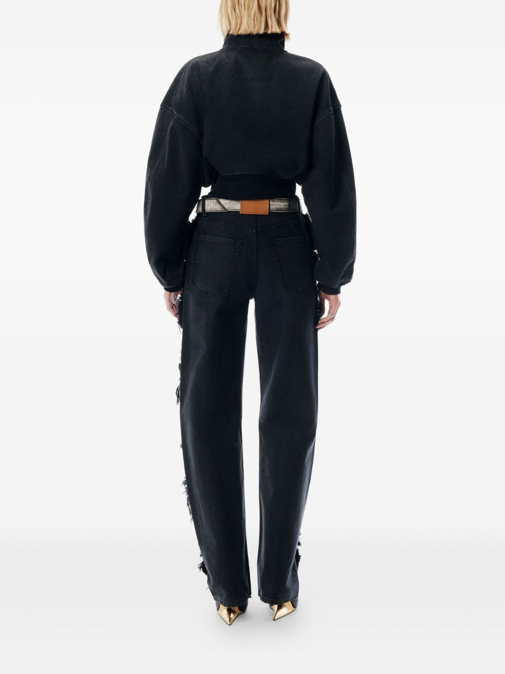 stand-collar zip-up bomber jacket - 2