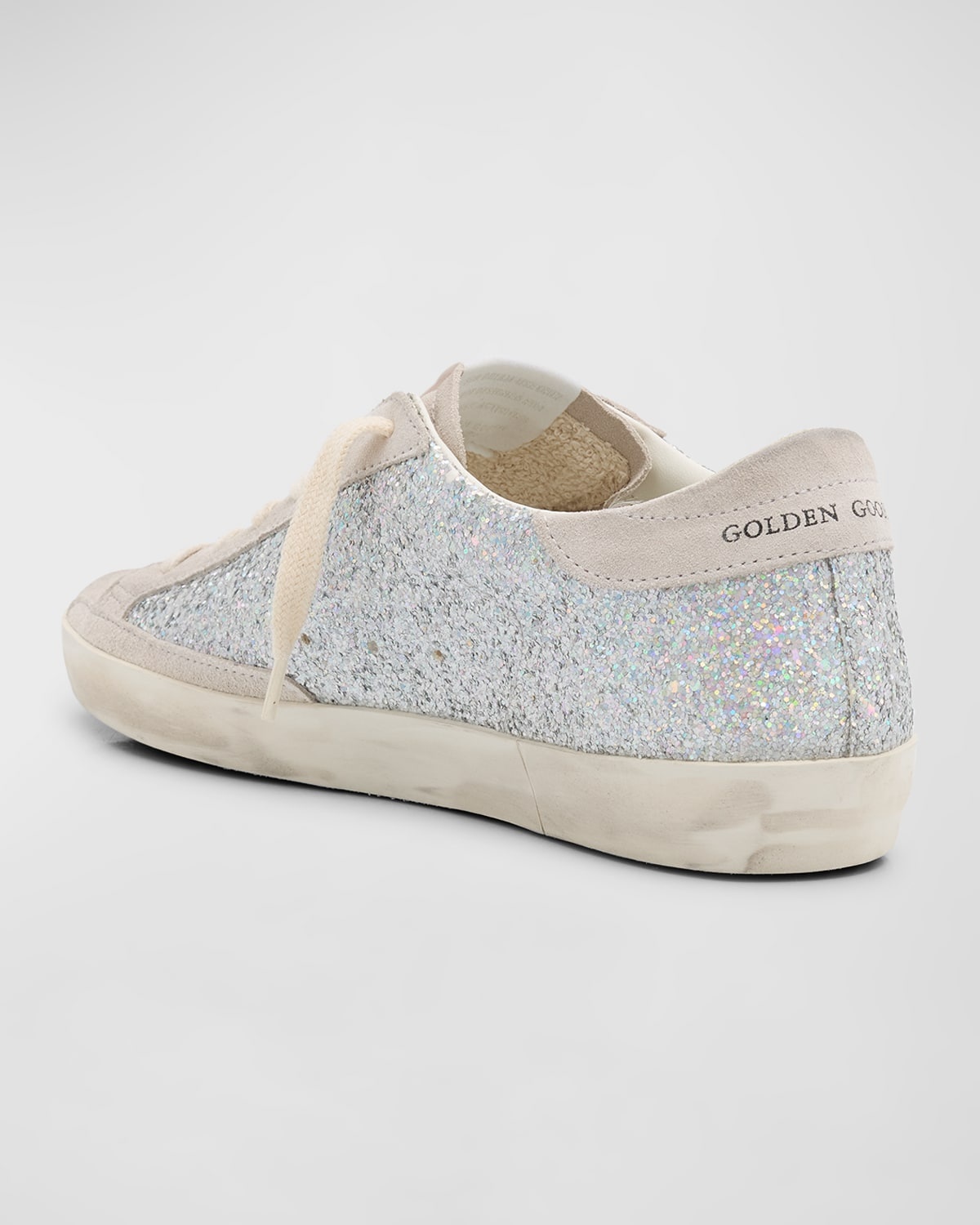 Super Star Glitter Leather Low-Top Sneakers - 4