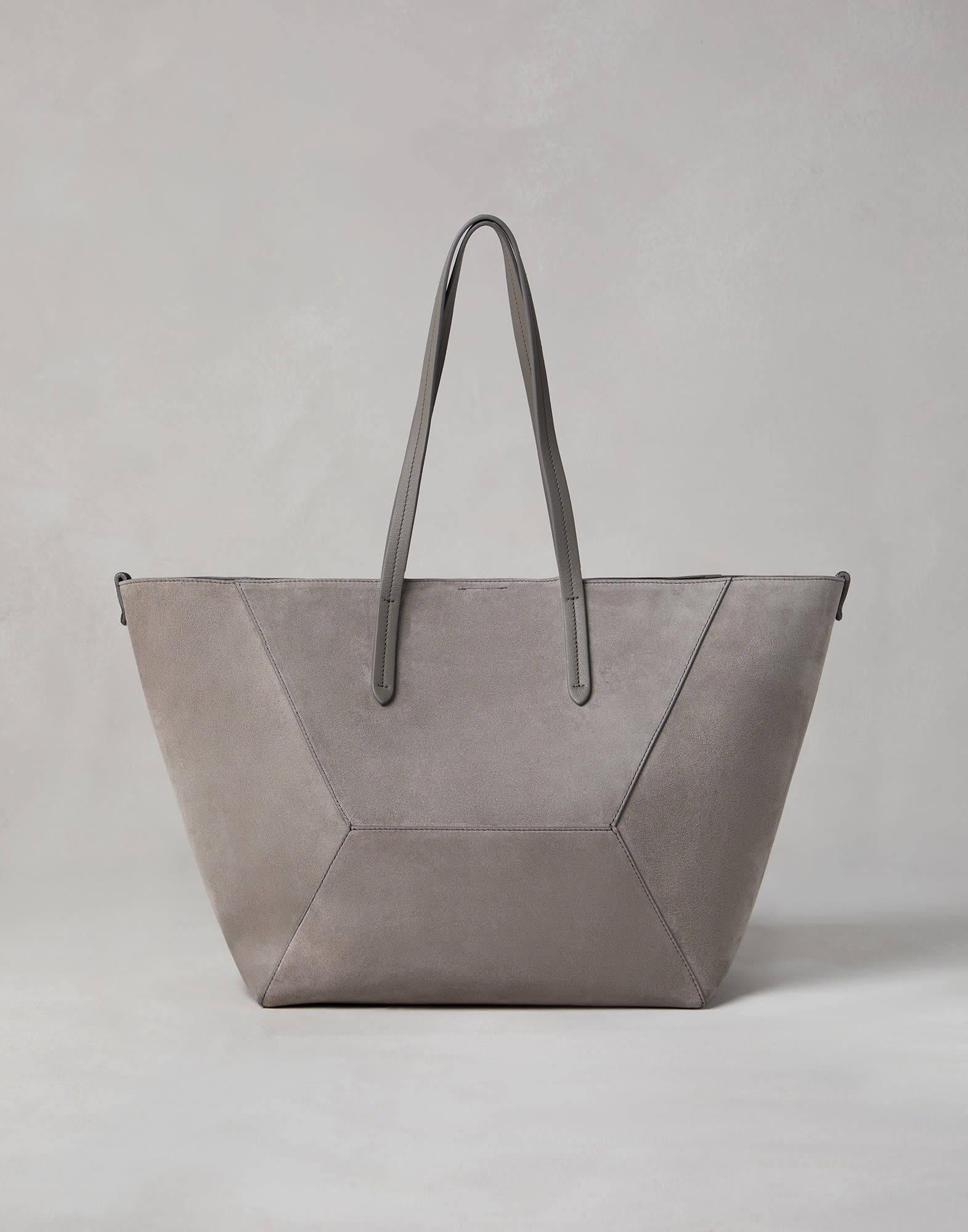 Suede shopper bag with monili - 2