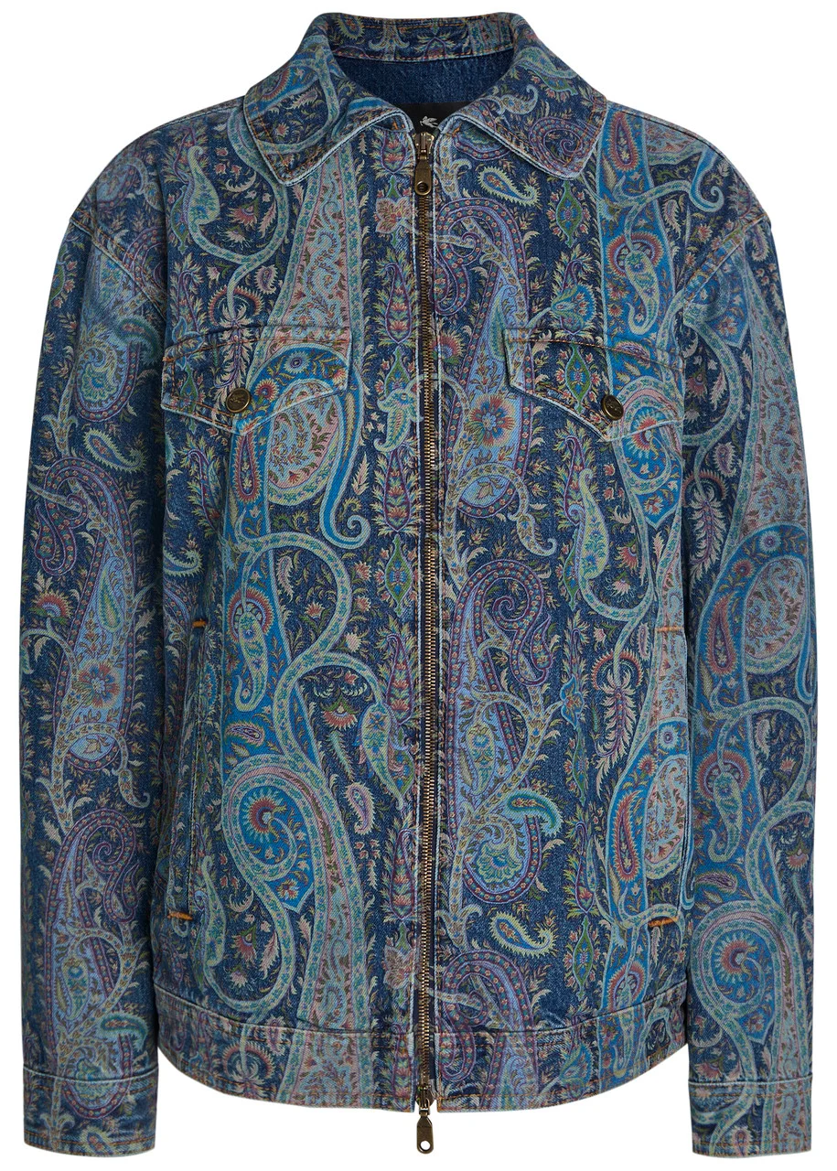 Etro Patterned Denim Jacket - 1