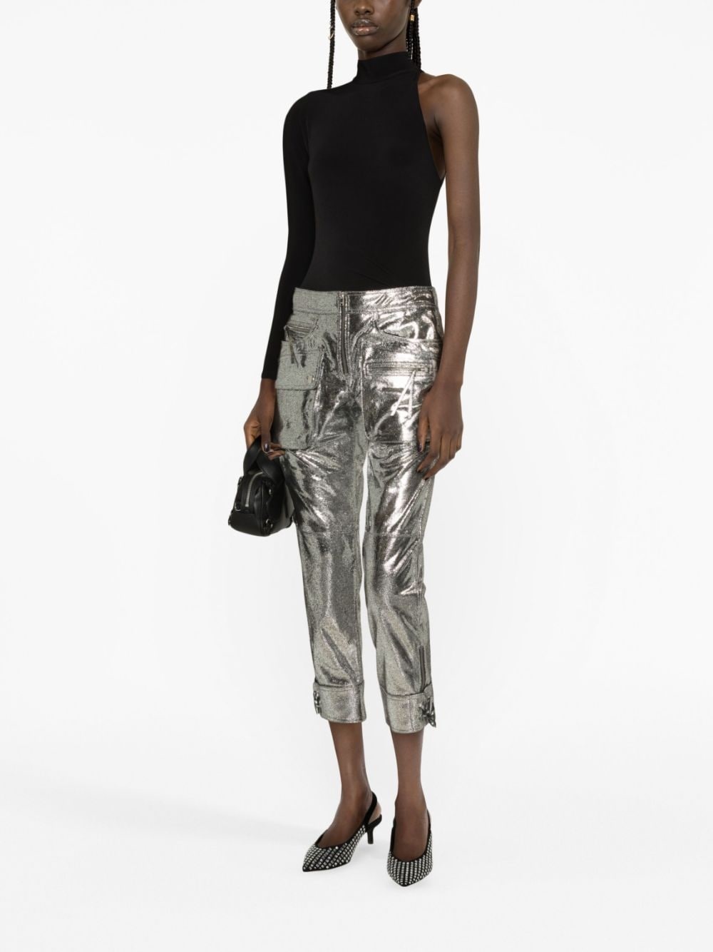 Ciane metallic cropped trousers - 3