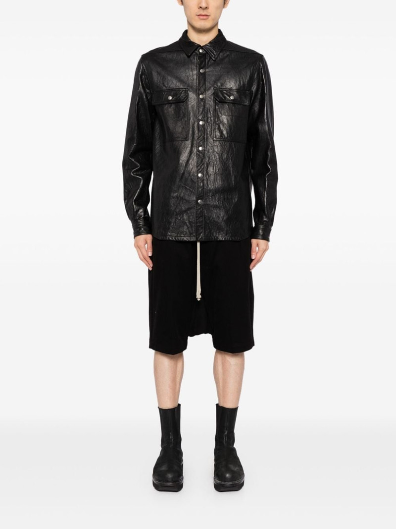Rick Owens leather shirt jacket outlook