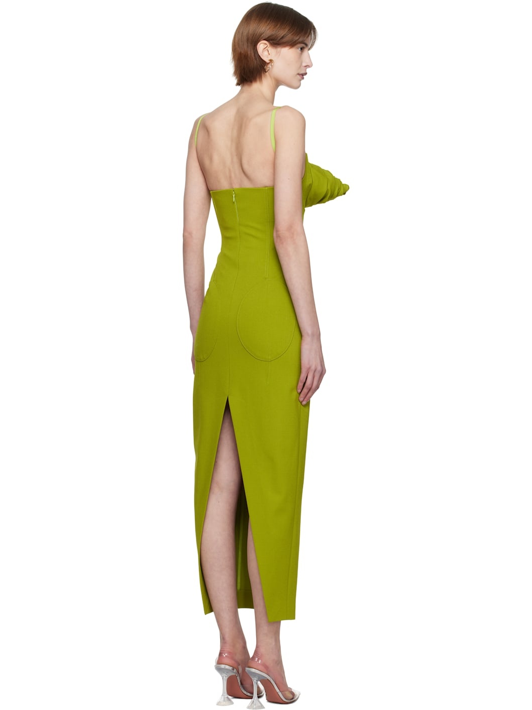Green 'The Conical Bra Cup' Maxi Dress - 3