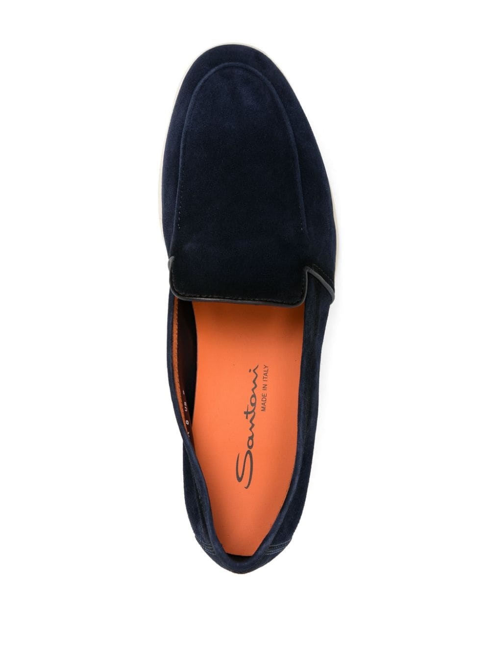 pipe-trim suede loafers - 4