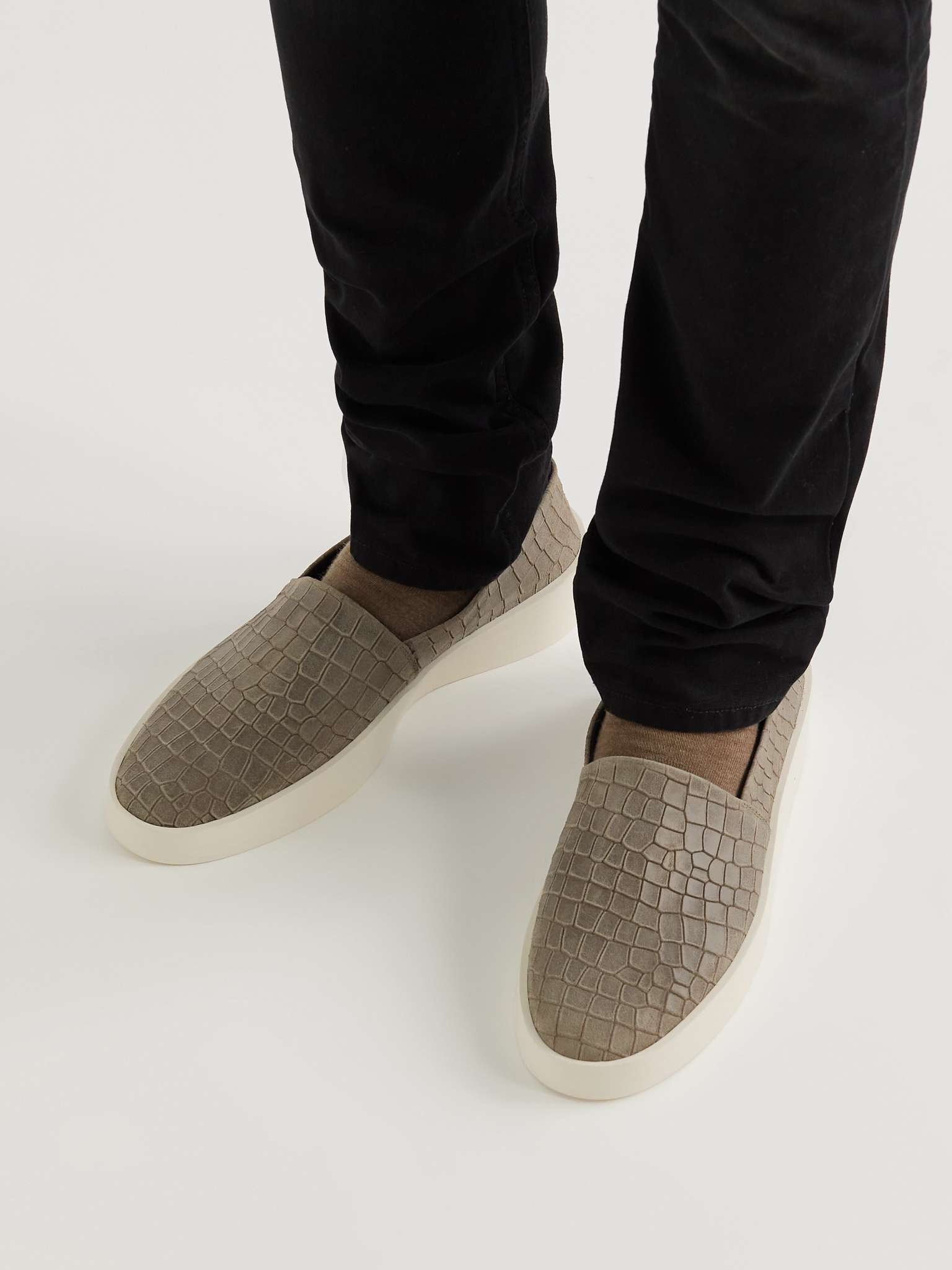 Croc-Effect Leather Espadrilles - 2