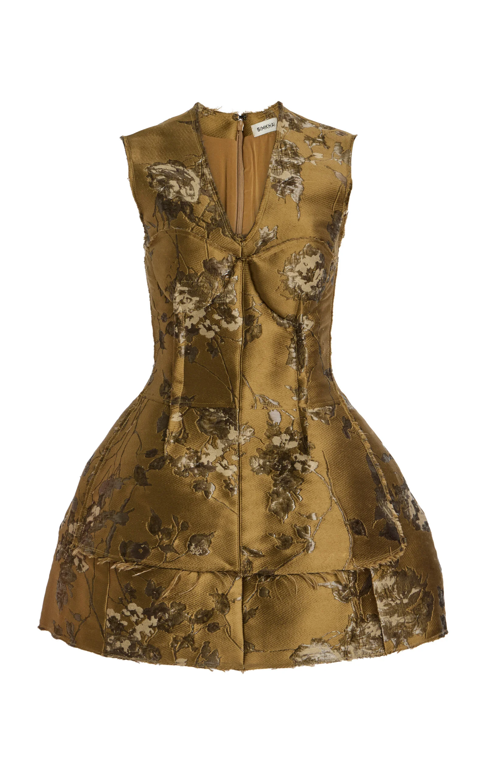 Brynelle Floral Embroidered Dress bronze - 1