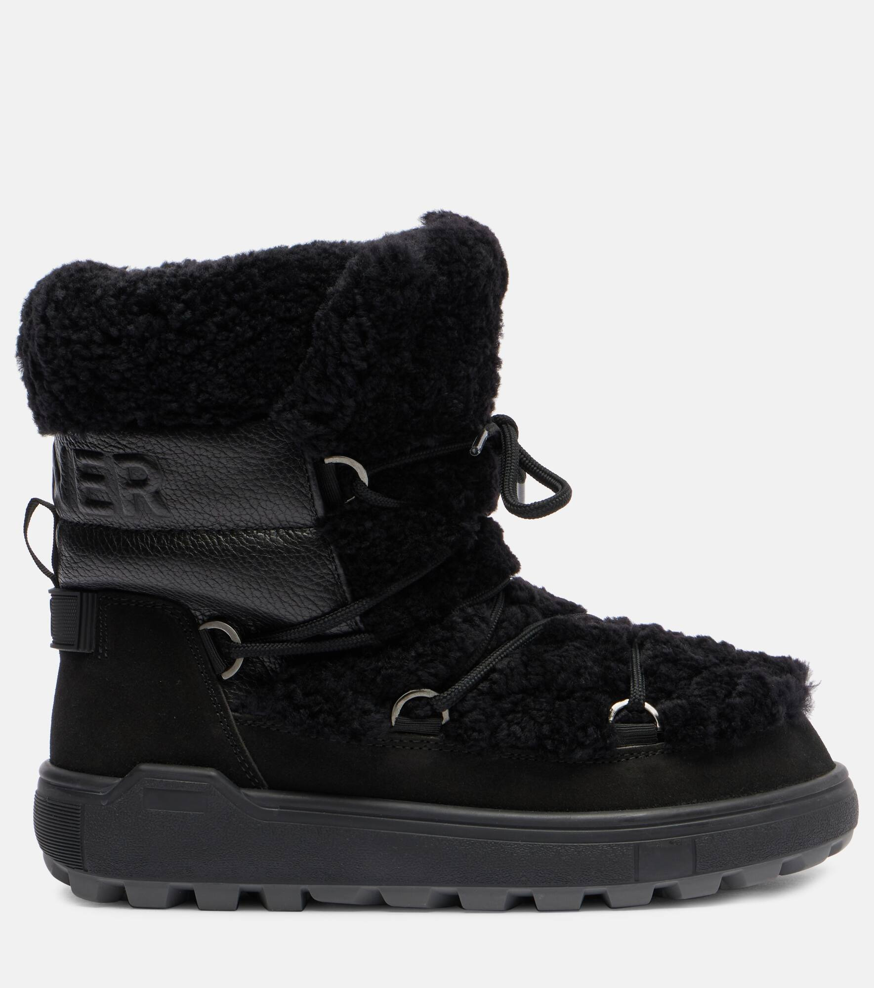 Chamonix shearling-trimmed suede snow boots - 4