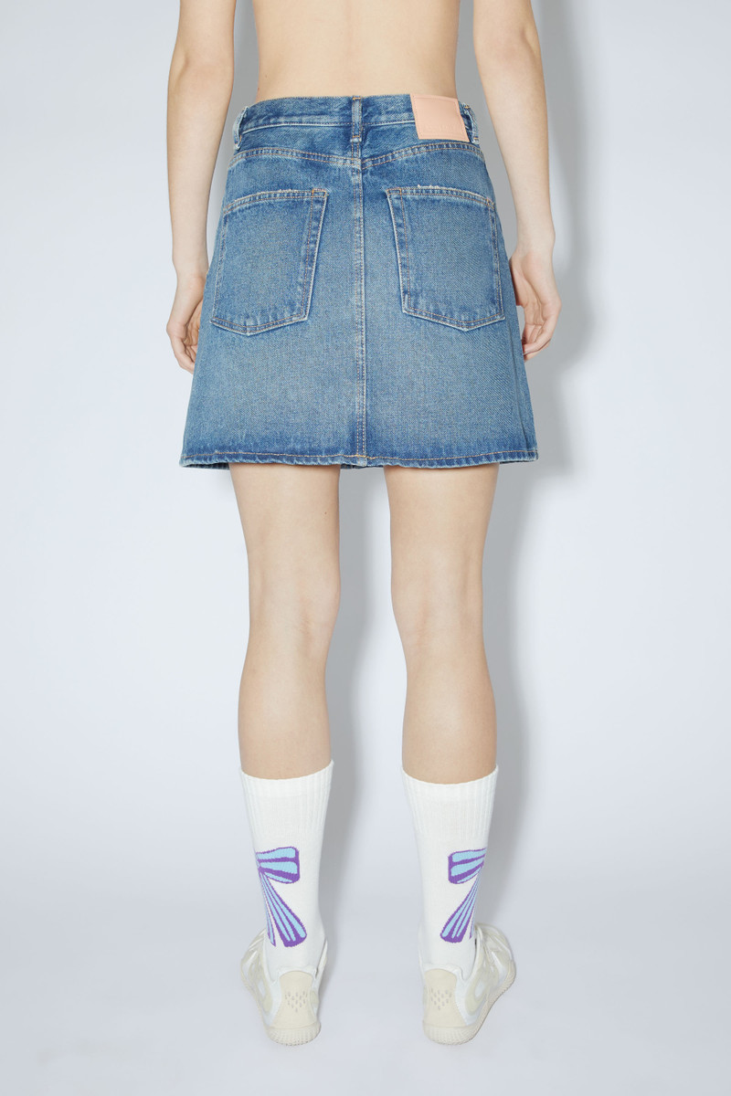 Denim mini skirt - Mid Blue 3