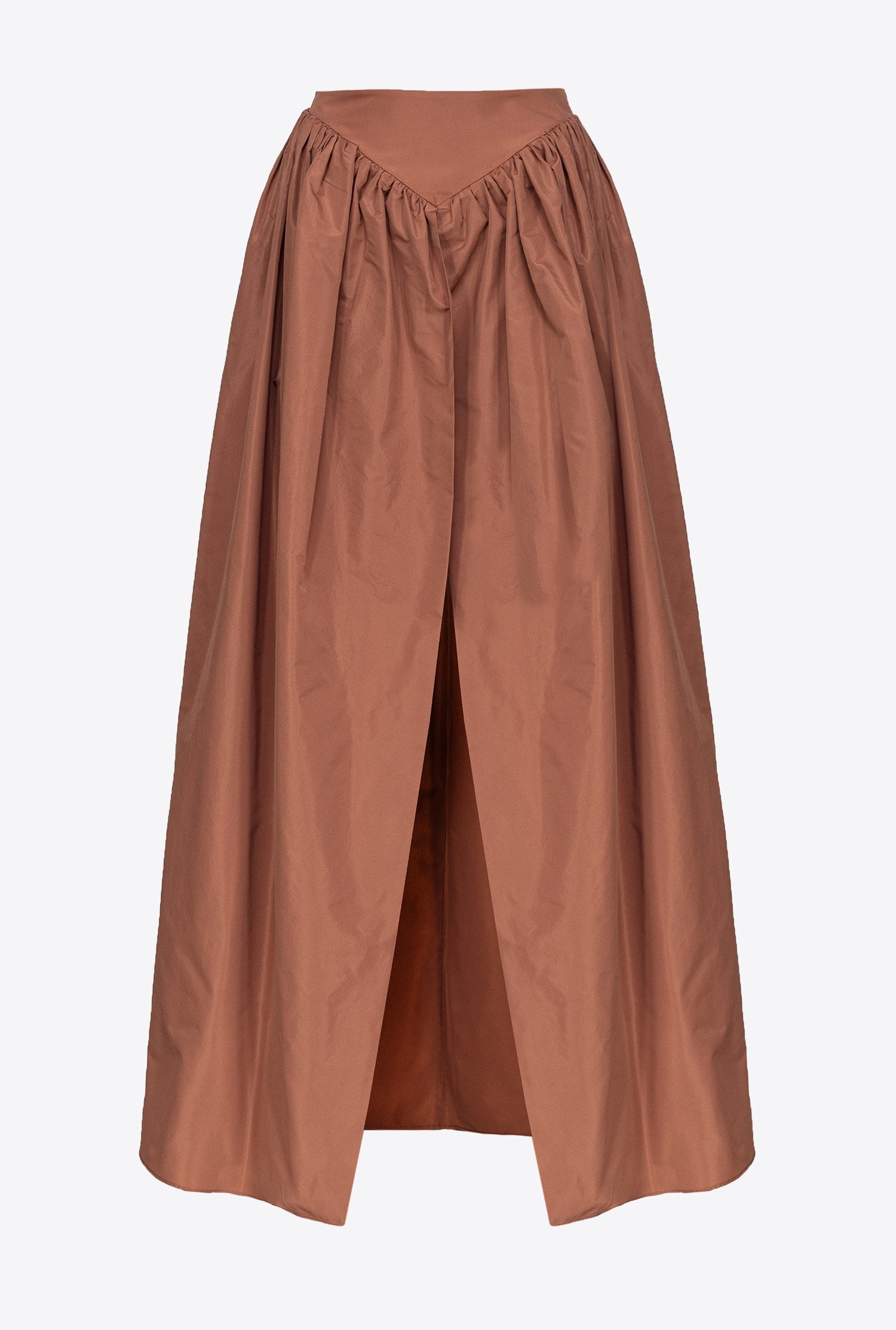 TAFFETA MAXI SKIRT WITH SLIT - 1