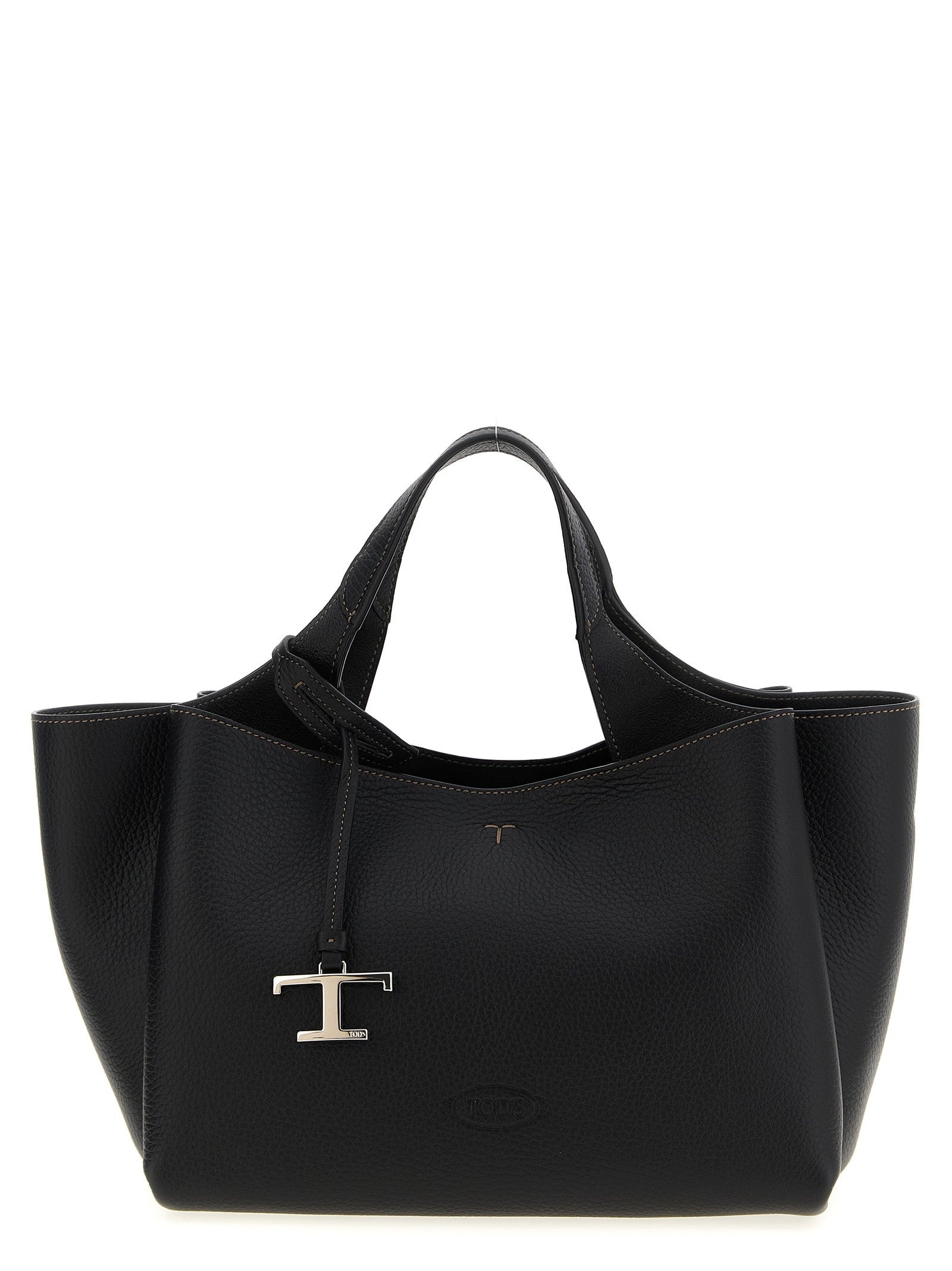 Mini Leather Handbag Hand Bags Black - 1