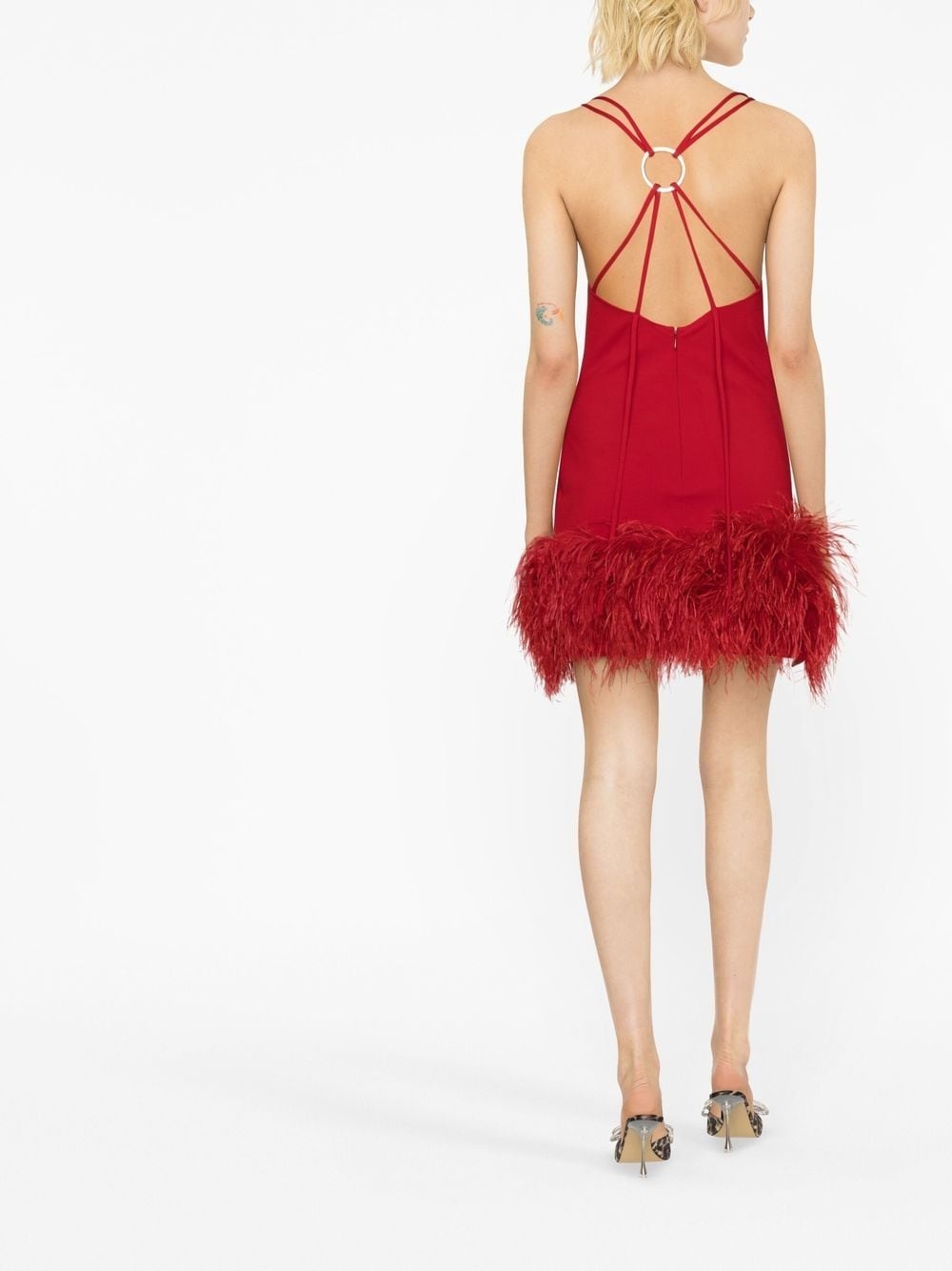 Fujiko feather-trim minidress - 3