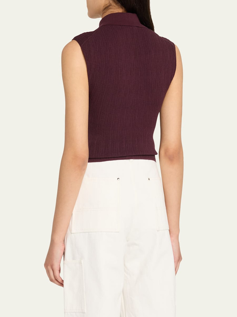 A.L.C. Ollie Sleeveless Knit Polo Top outlook