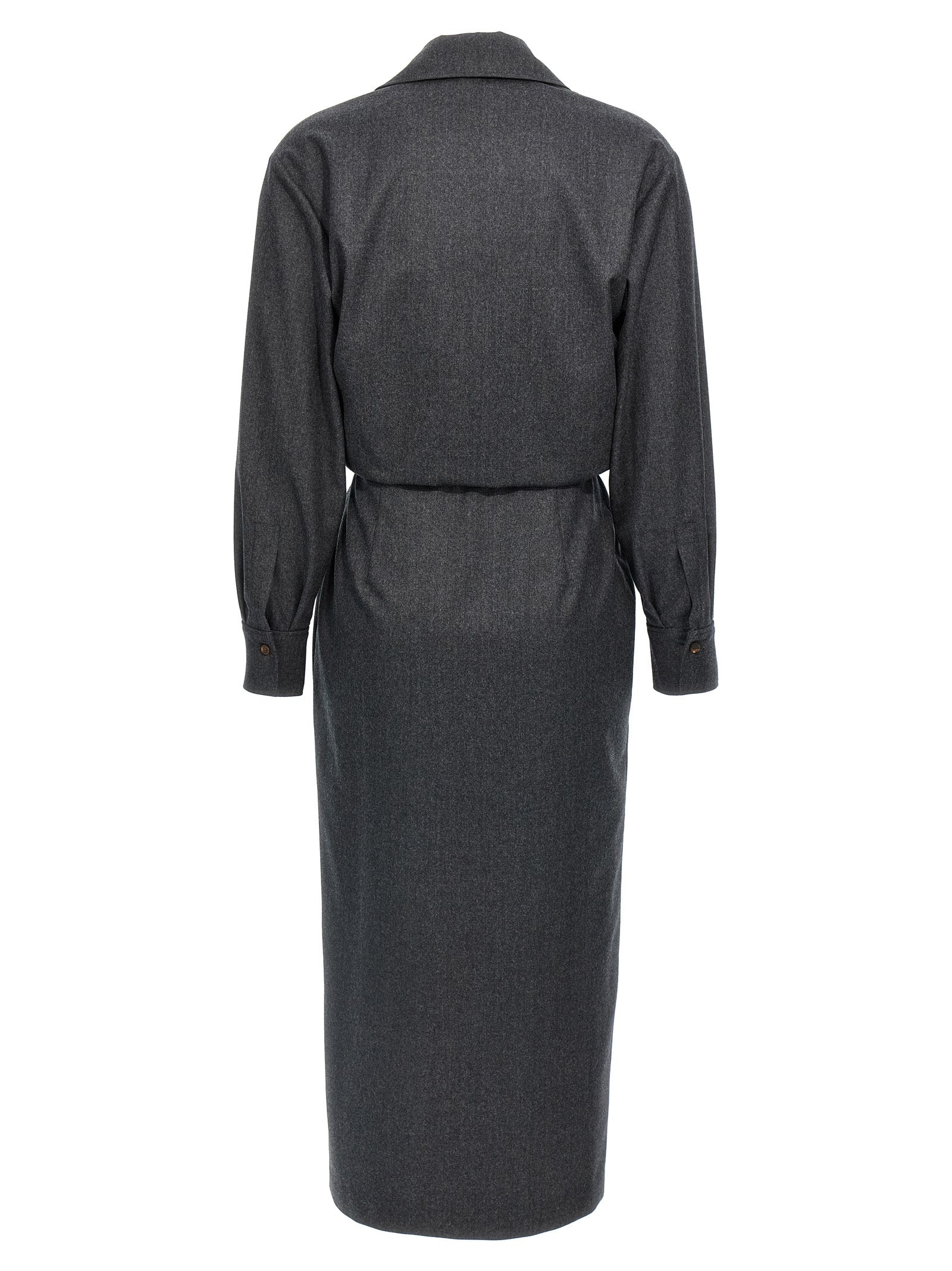 Wallet Chemisier Dress Dresses Gray - 2