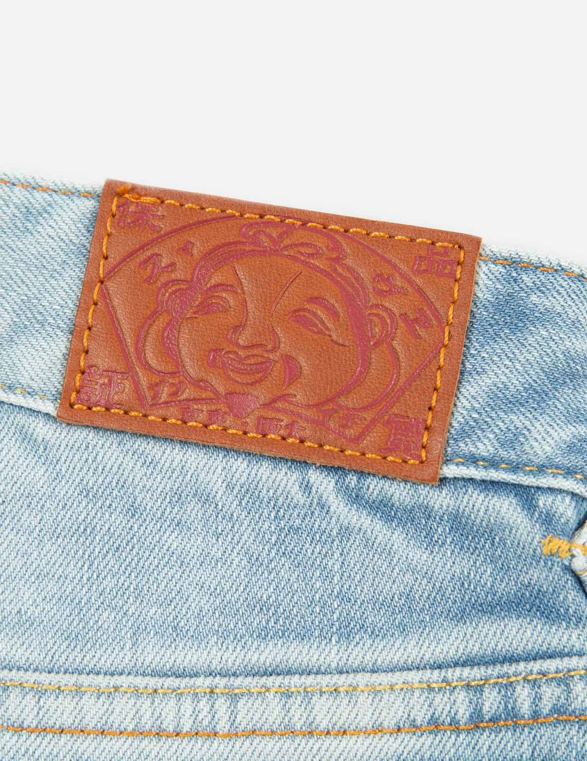 LOGO-PATTERN SEAGULL PRINT RELAX FIT JEANS - 9
