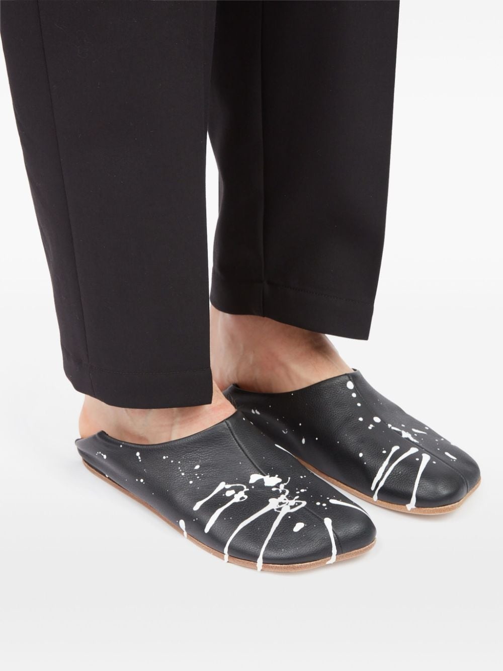 Anatomic paint splatter-effect slippers - 6