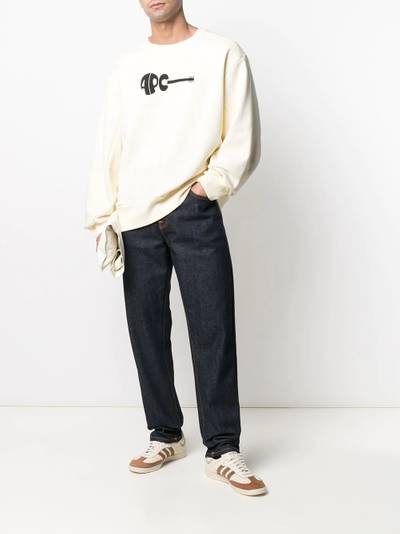 A.P.C. logo-print crew-neck sweatshirt outlook