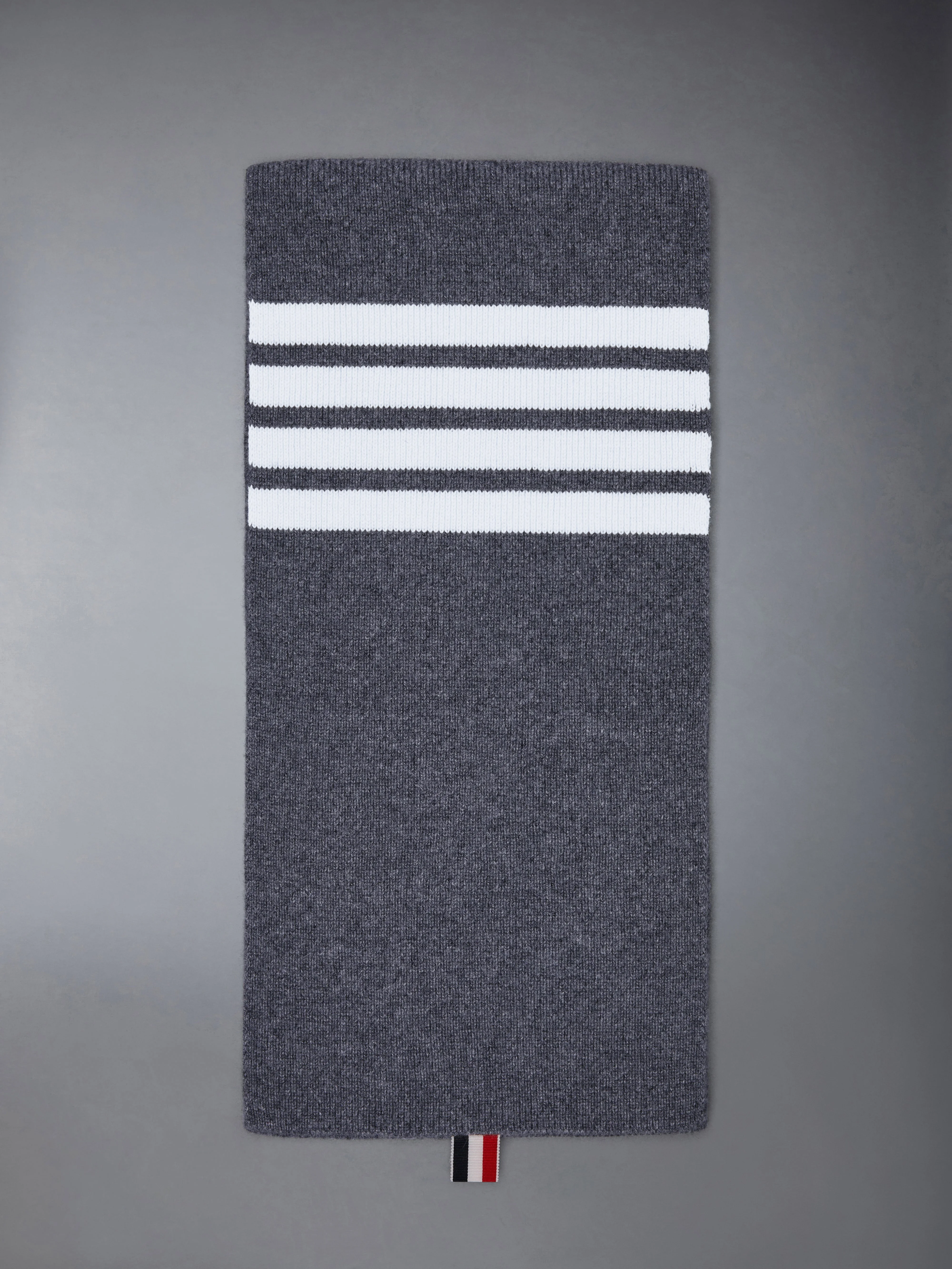 4-Bar stripe cashmere scarf - 1