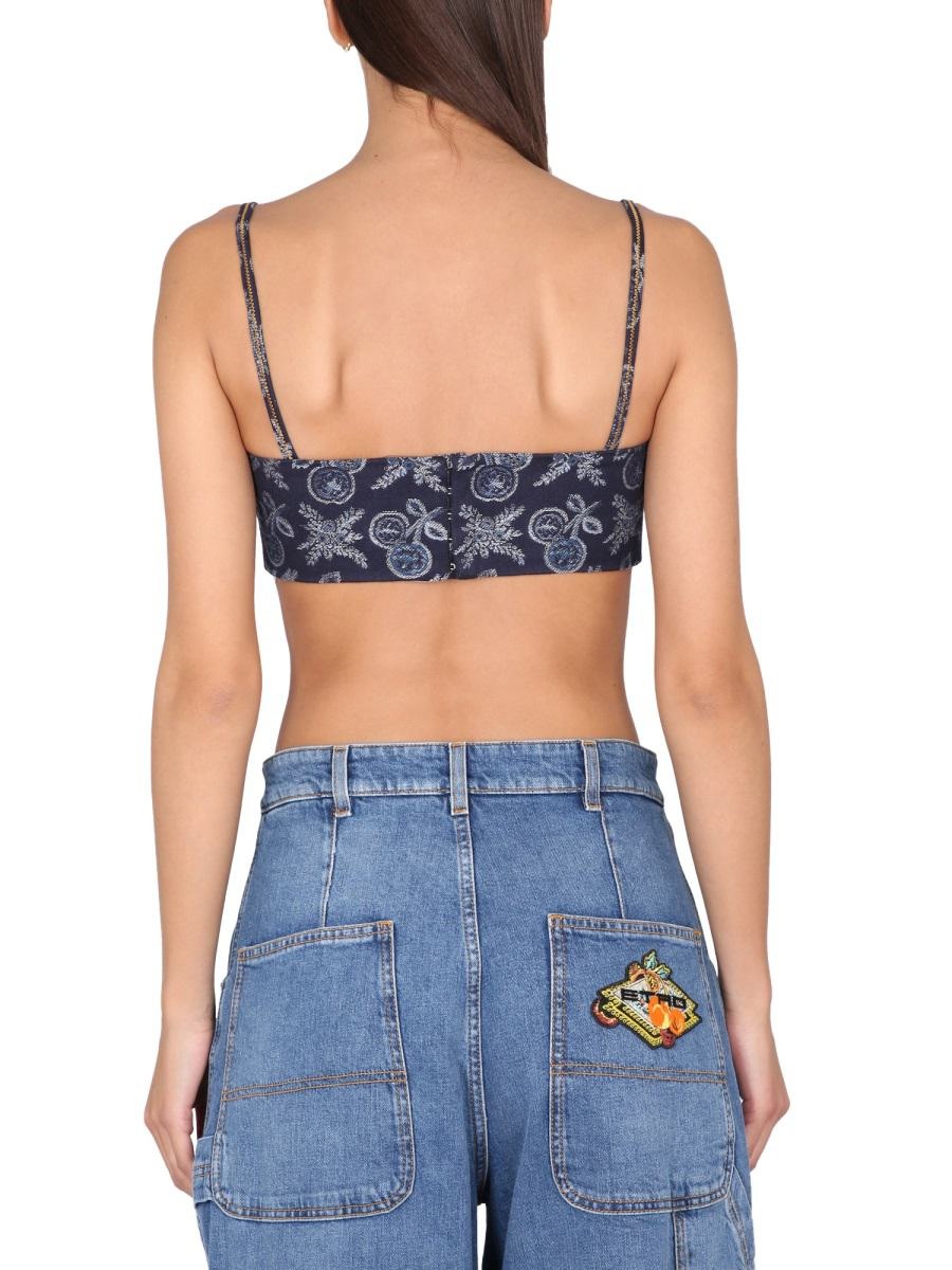 ETRO JACQUARD DEMIN BRALETTE TOP - 3